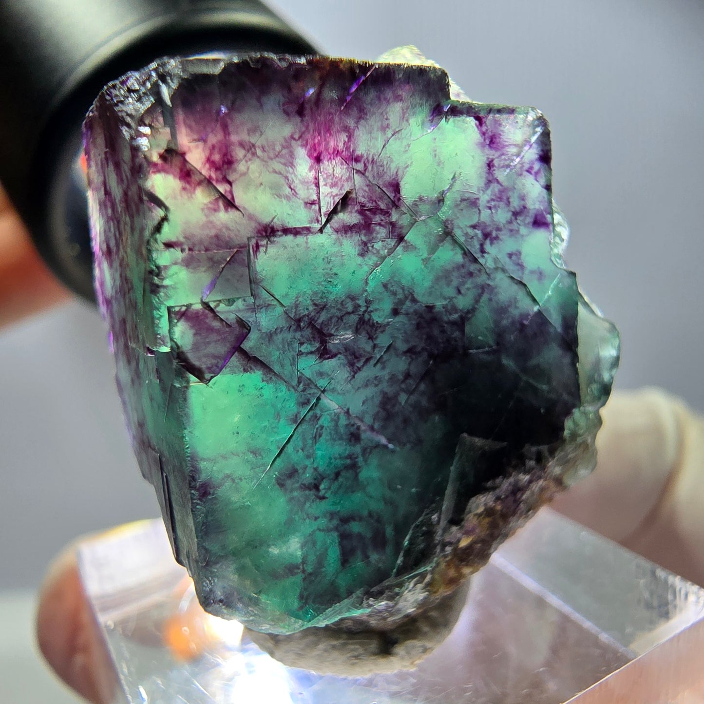Rare Fluorite Cube Specimen, green purple Okorusu, Namibia 29*24*23mm