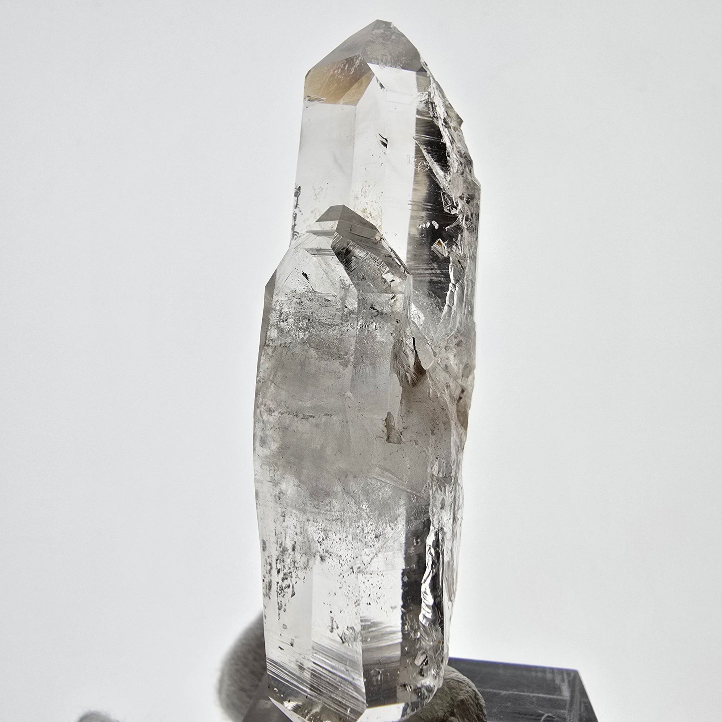 Sceptre DT en quartz fumé squelette Enhydro, 2x Bubble Valentine Pocket, Namibie 58 x 17 x 15 mm