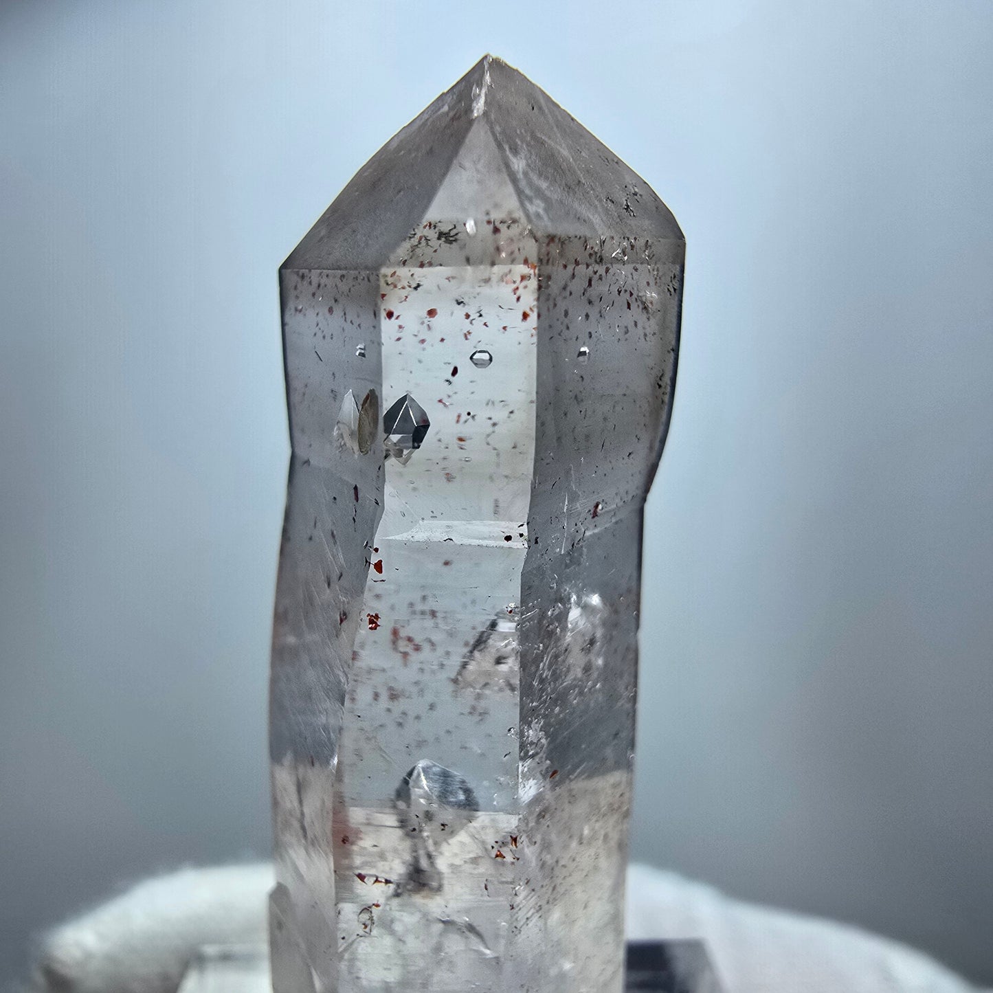 Seltener Phantom Rauchquarz Eisen Zepter Kristall Goboboseb, Namibia 42*15*14mm