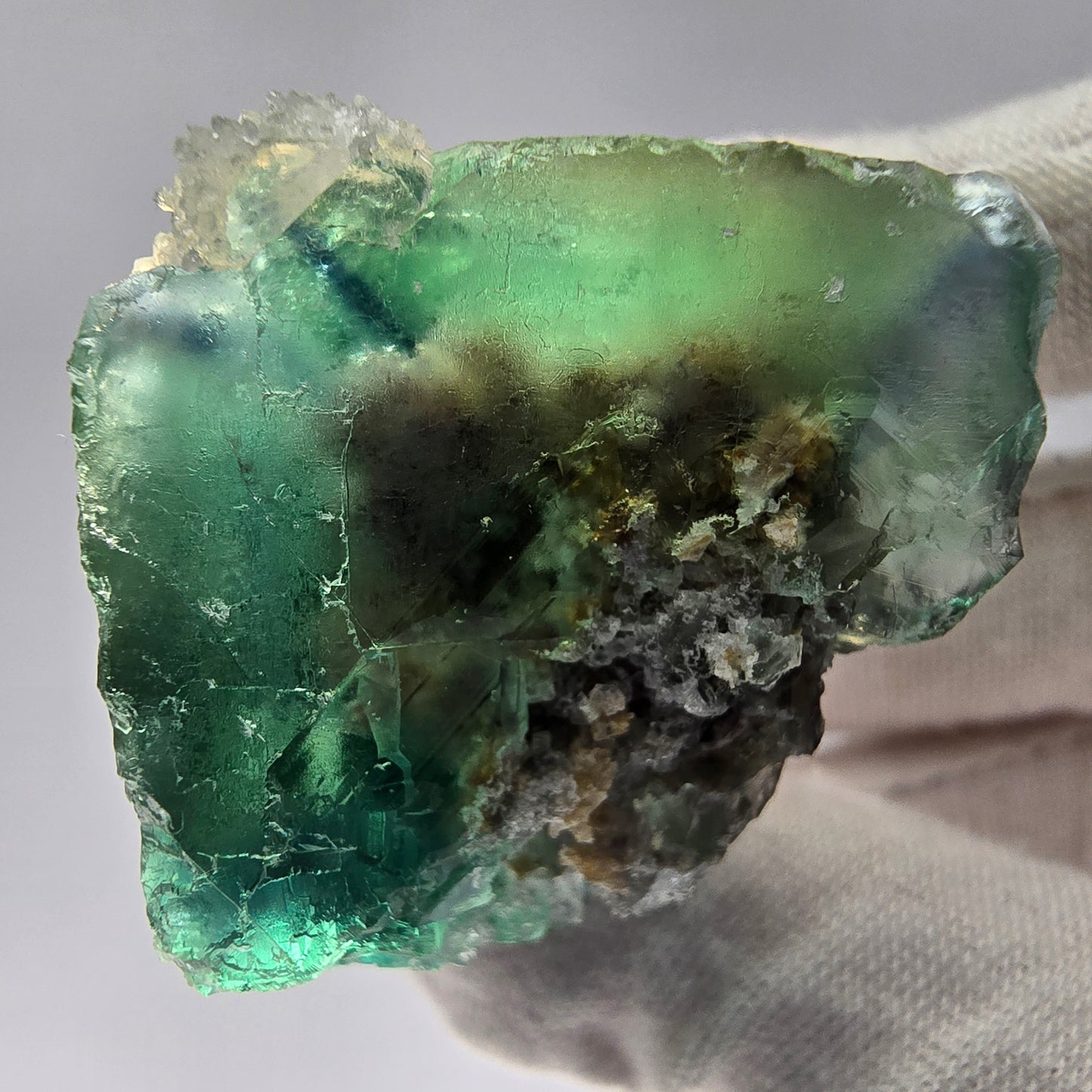 Klare Phantom Fluorit Würfel Stufe grün Okorusu, Namibia 45*38*30mm Sammlung