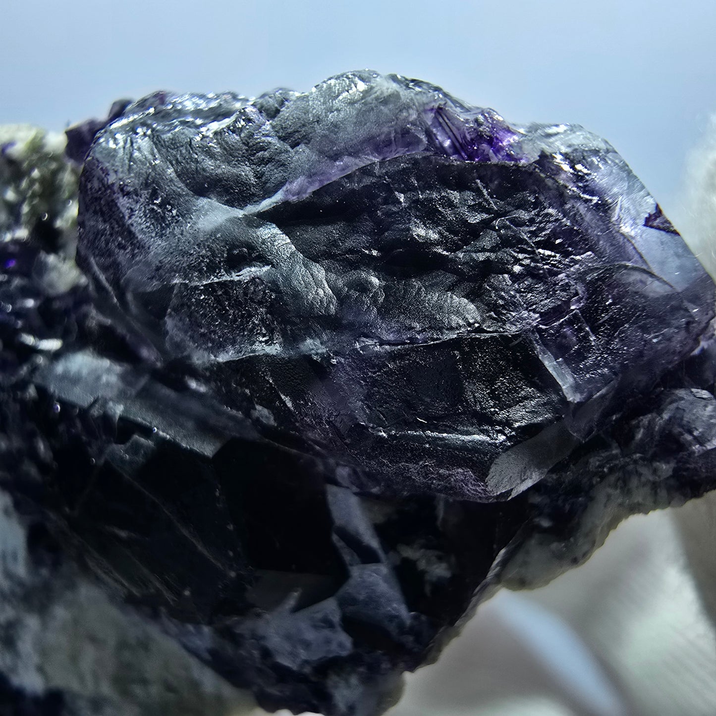 Cube de fluorite fantôme, spécimen d'orthose, Erongo, Namibie, 52 x 41 x 30 mm