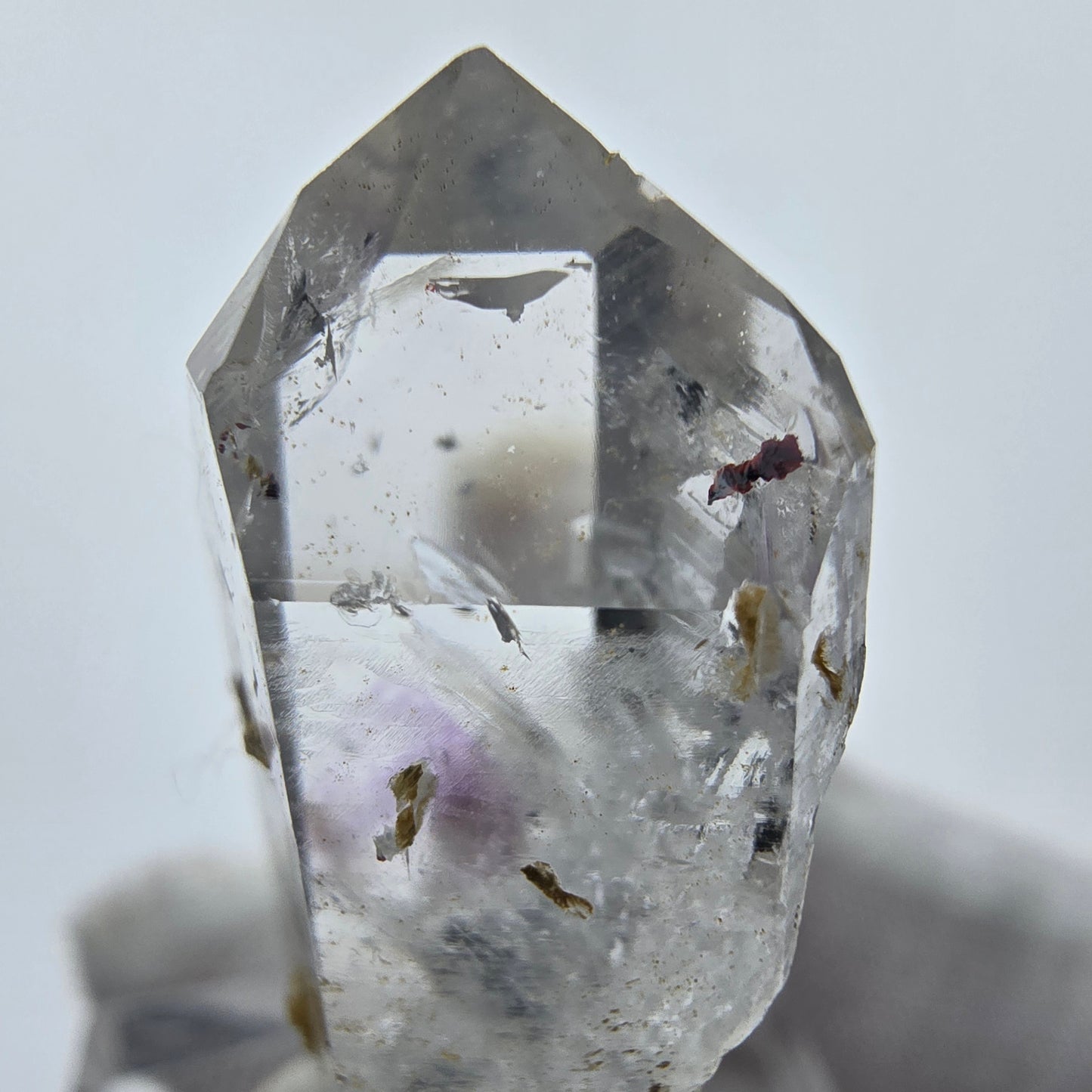 Klarer Phantom Amethyst mit Stilbit Streep Mine Goboboseb Namibia 37*16*11mm