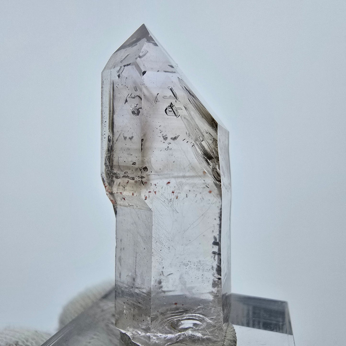 Enhydro Phantom Rauchquarz Lemurian Zepter 3x Blase Goboboseb Namibia 39*16*15mm