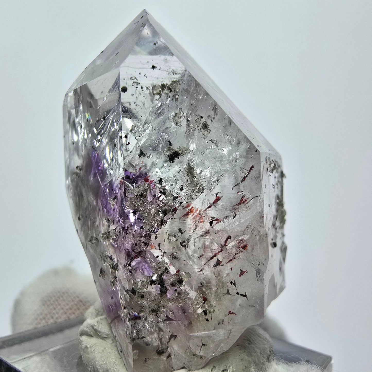 Harlequin Phantom Amethyst with Prehnite Streep Mine Goboboseb Namibia 38*23*23mm