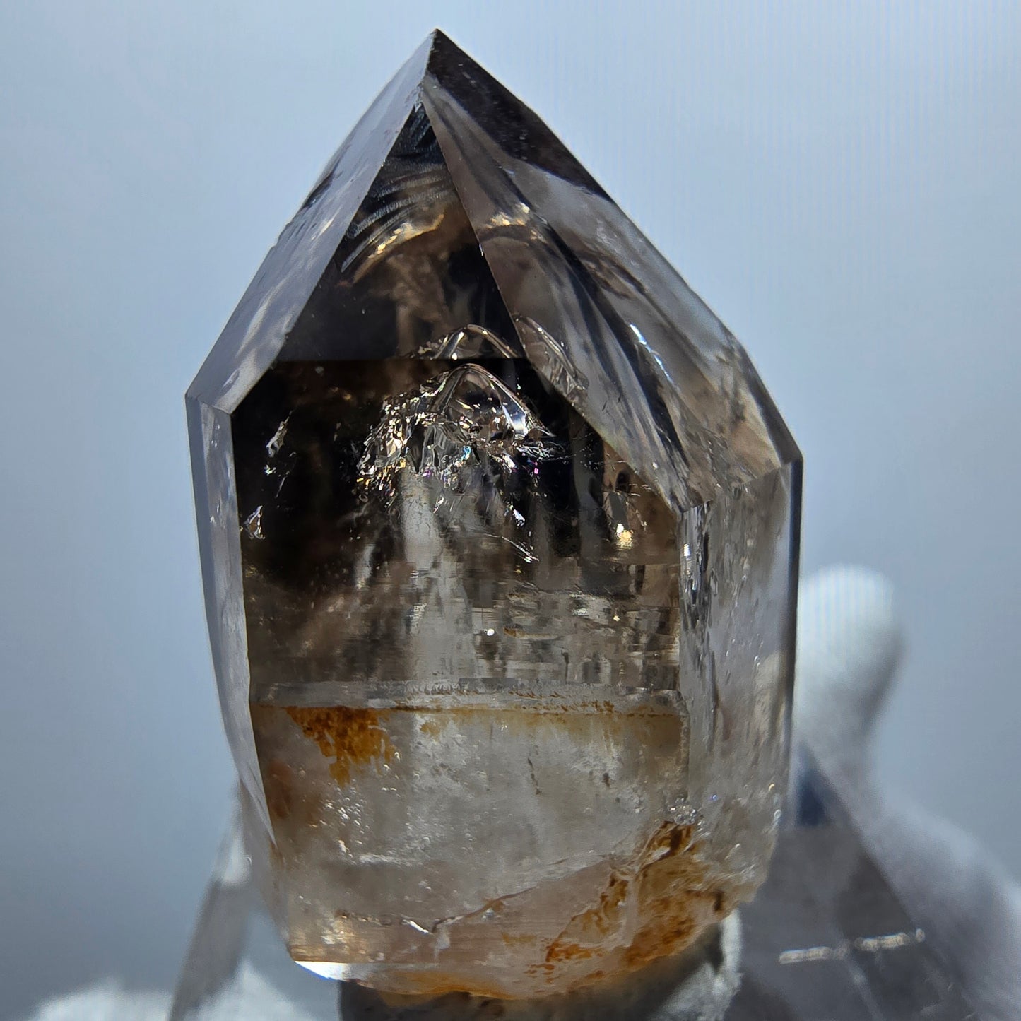 Enhydro Phantom Smoky Quartz Scepter, 2x Bubble Goboboseb, Namibia 33*19*17mm