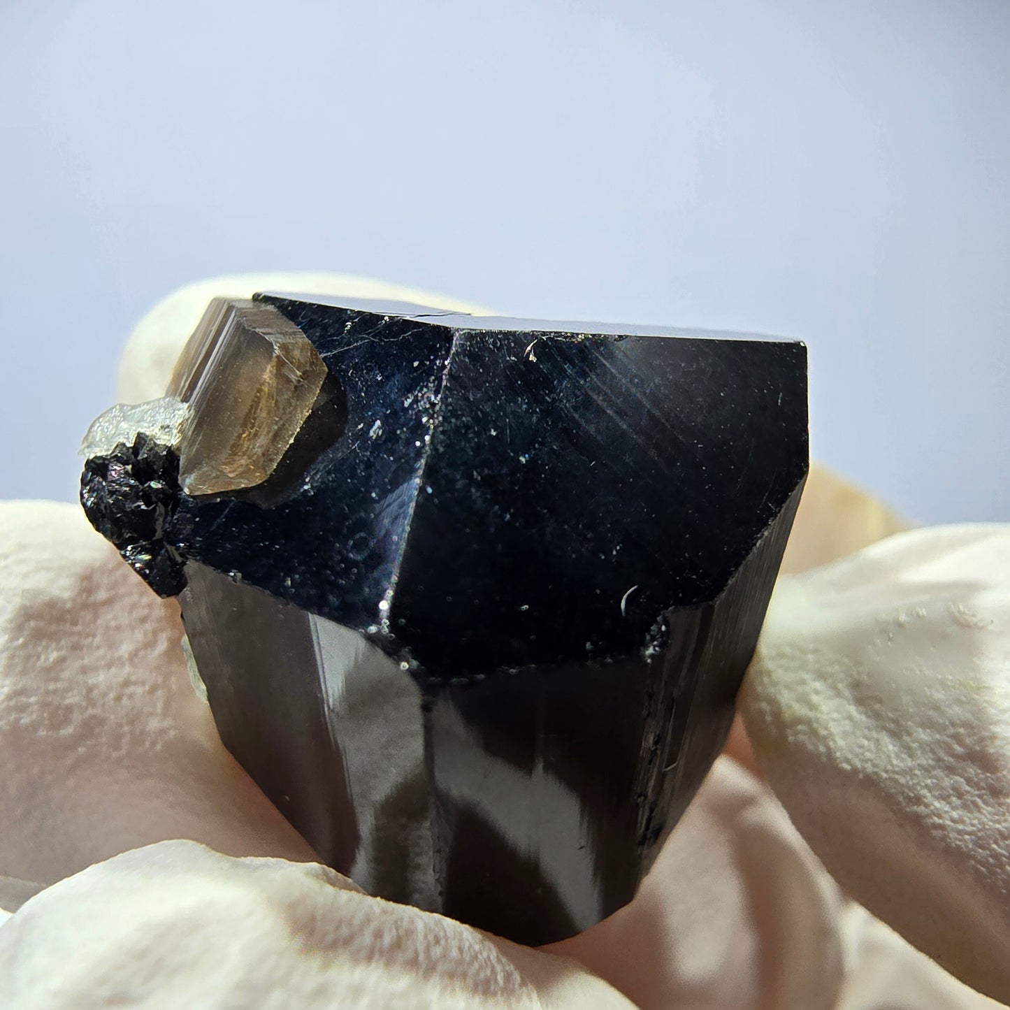 Sym. Tourmaline Schörl, quartz fumé, stade hyalite Erongo, Namibie 23*21*20mm