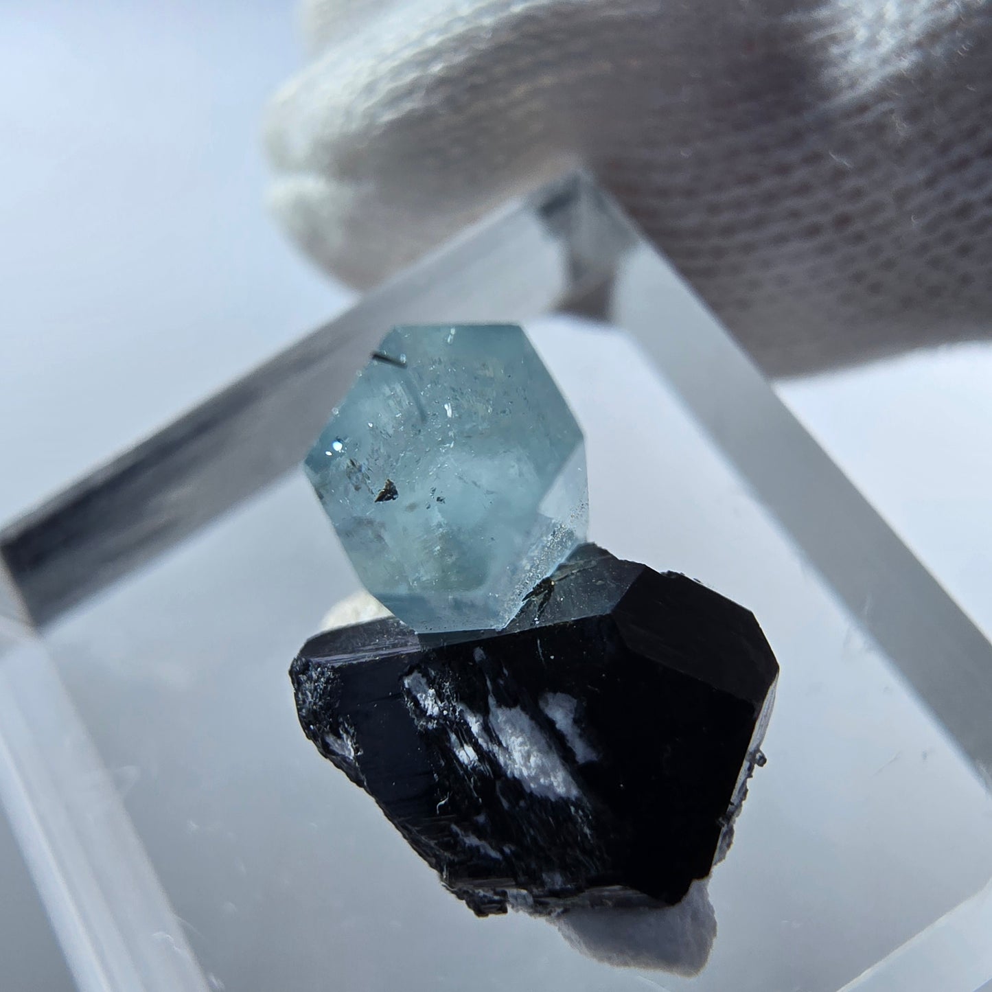 Aigue-marine Setlene, tourmaline Schörl stade Erongo, Namibie 13*14*10mm