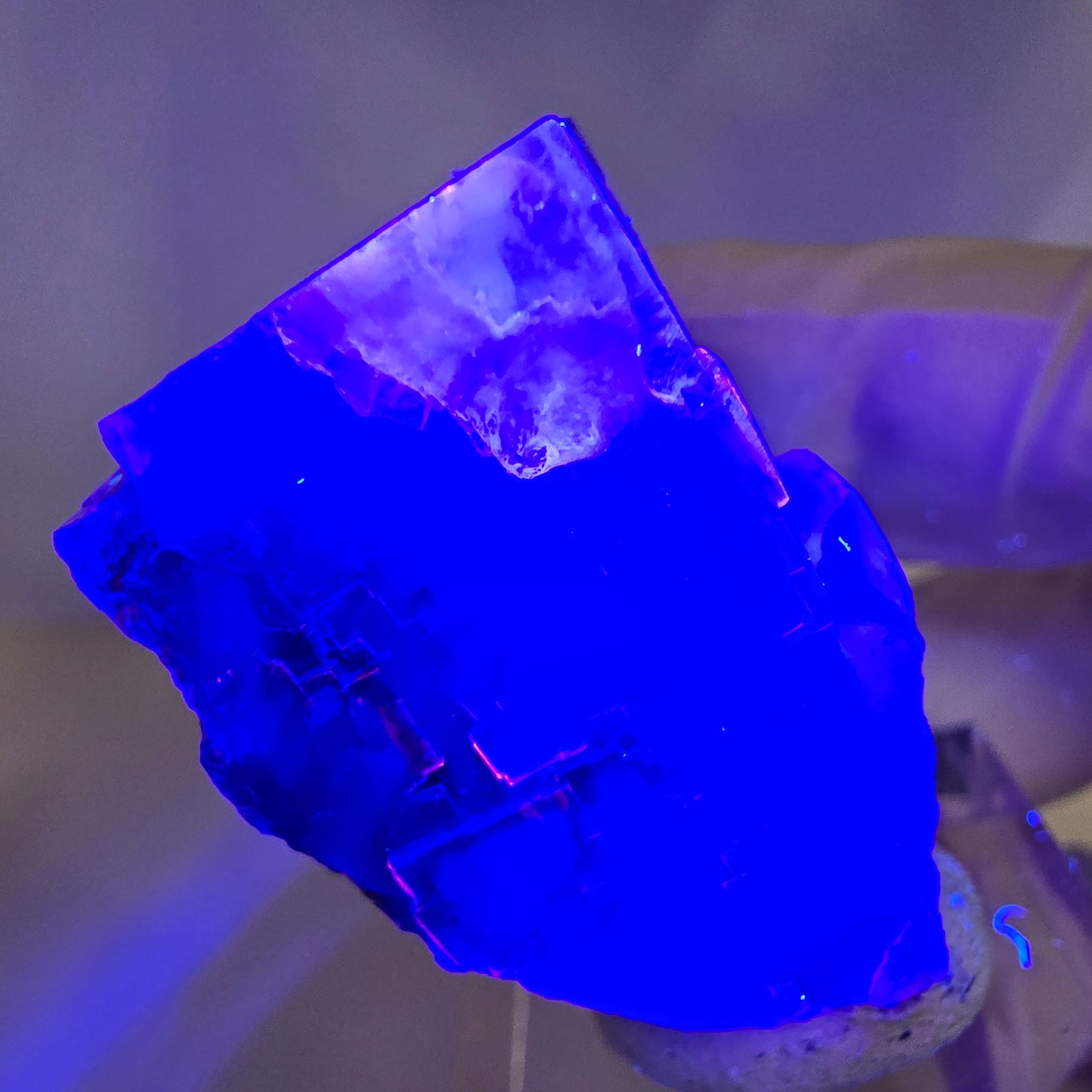 Seltene Fluorit Würfel Stufe, grün lila Okorusu, Namibia 37*34*21mm