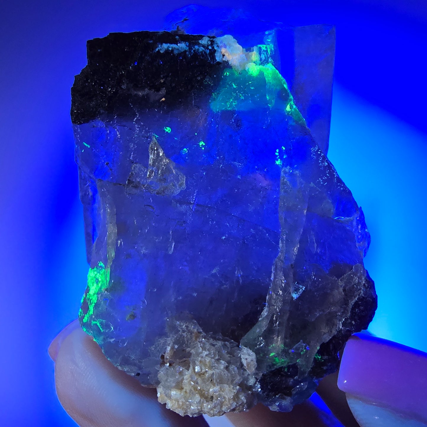 Phantom Fluorit, Rauchquarz, Hyalit, Schörl Turmalin Erongo, Namibia 58*41*26mm