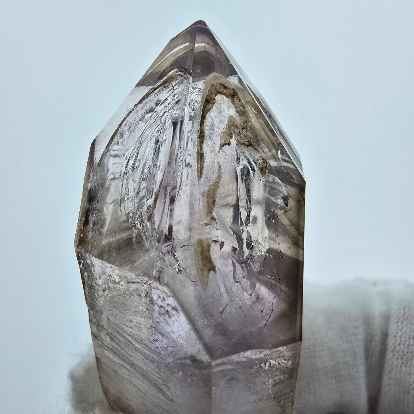 Enhydro Phantom Amethyst DT Zepter, 3x Blase Goboboseb, Namibia 51*22*22mm