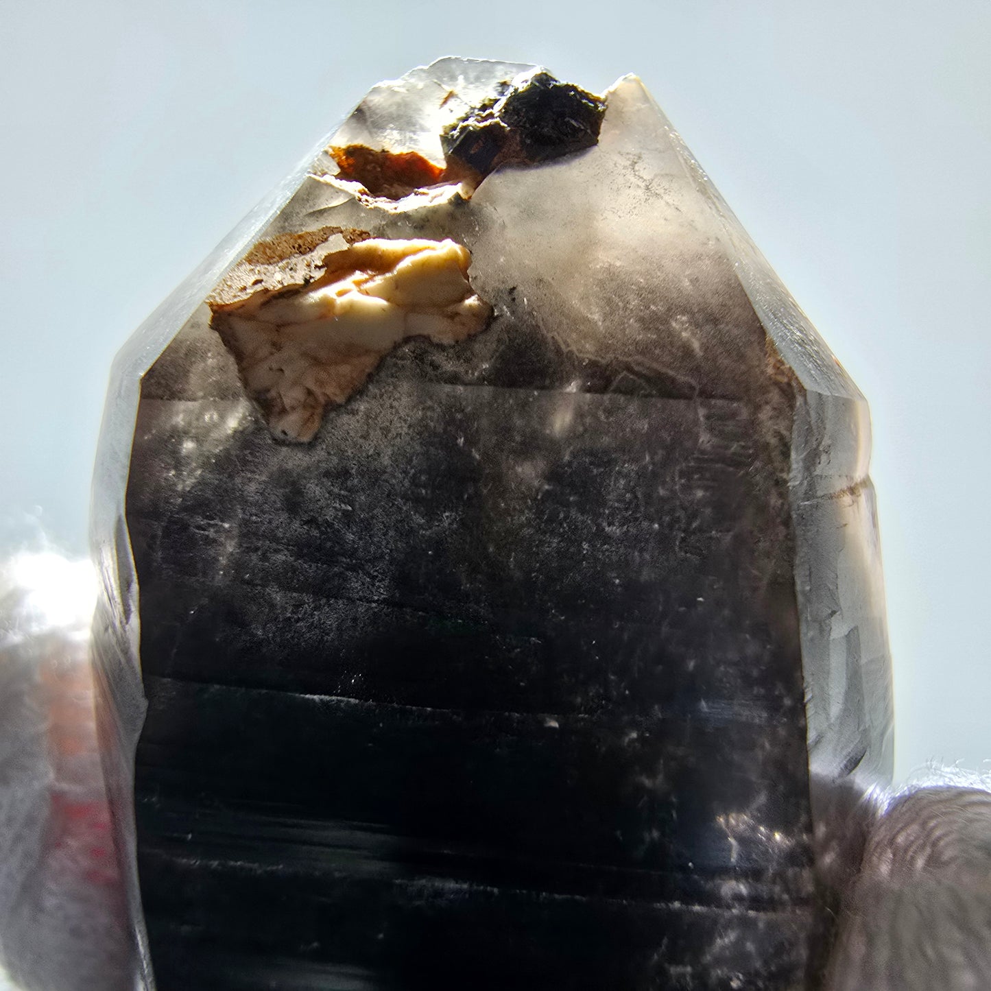 Skeleton Phantom Smoky Quartz DT Scepter Valentine Pocket, Namibia 50*29*20mm