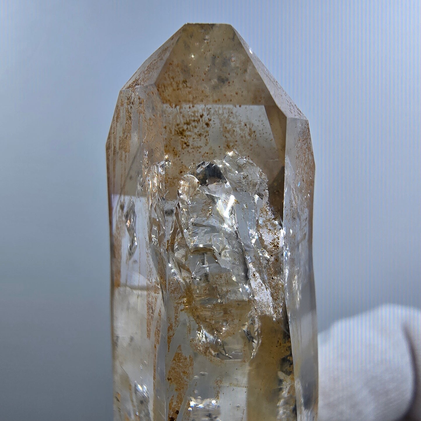 Enhydro Phantom Smoky Quartz Scepter, 1x Bubble Valentine Pocket Goboboseb Namibia 57*20*19mm