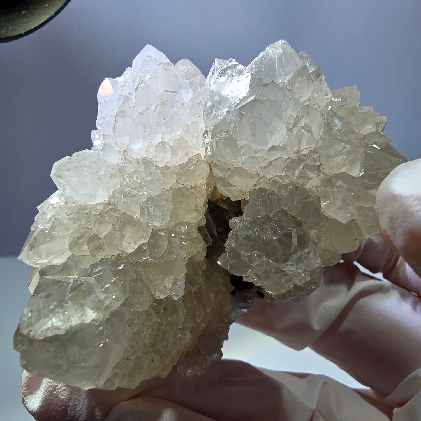 Rare cube de fluorite fantôme, spécimen de quartz vert violet Okorusu Namibie 53*49*38mm