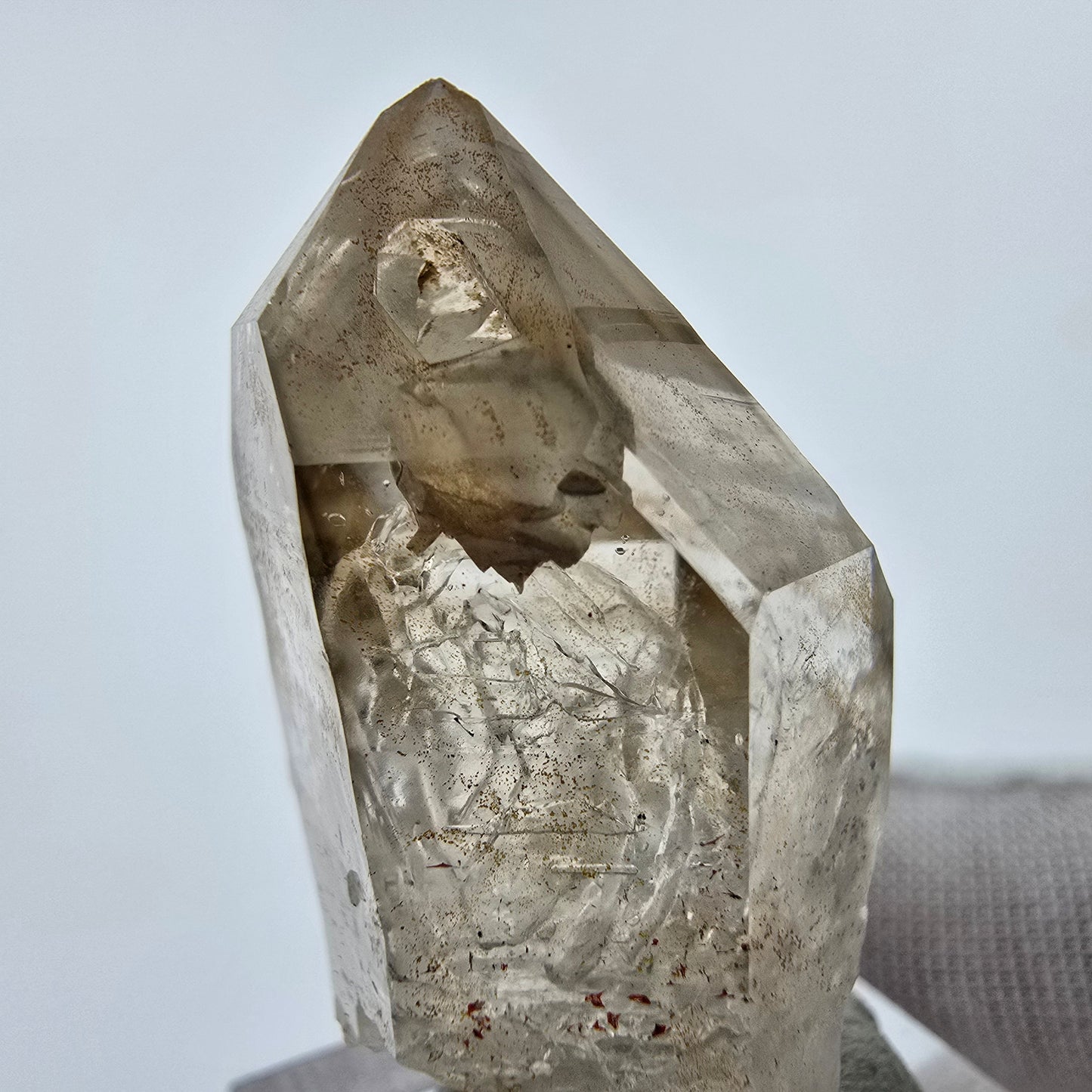 Enhydro Phantom Smoky Quartz Point 4x Bubble Goboboseb Namibie 41*25*19mm Collection