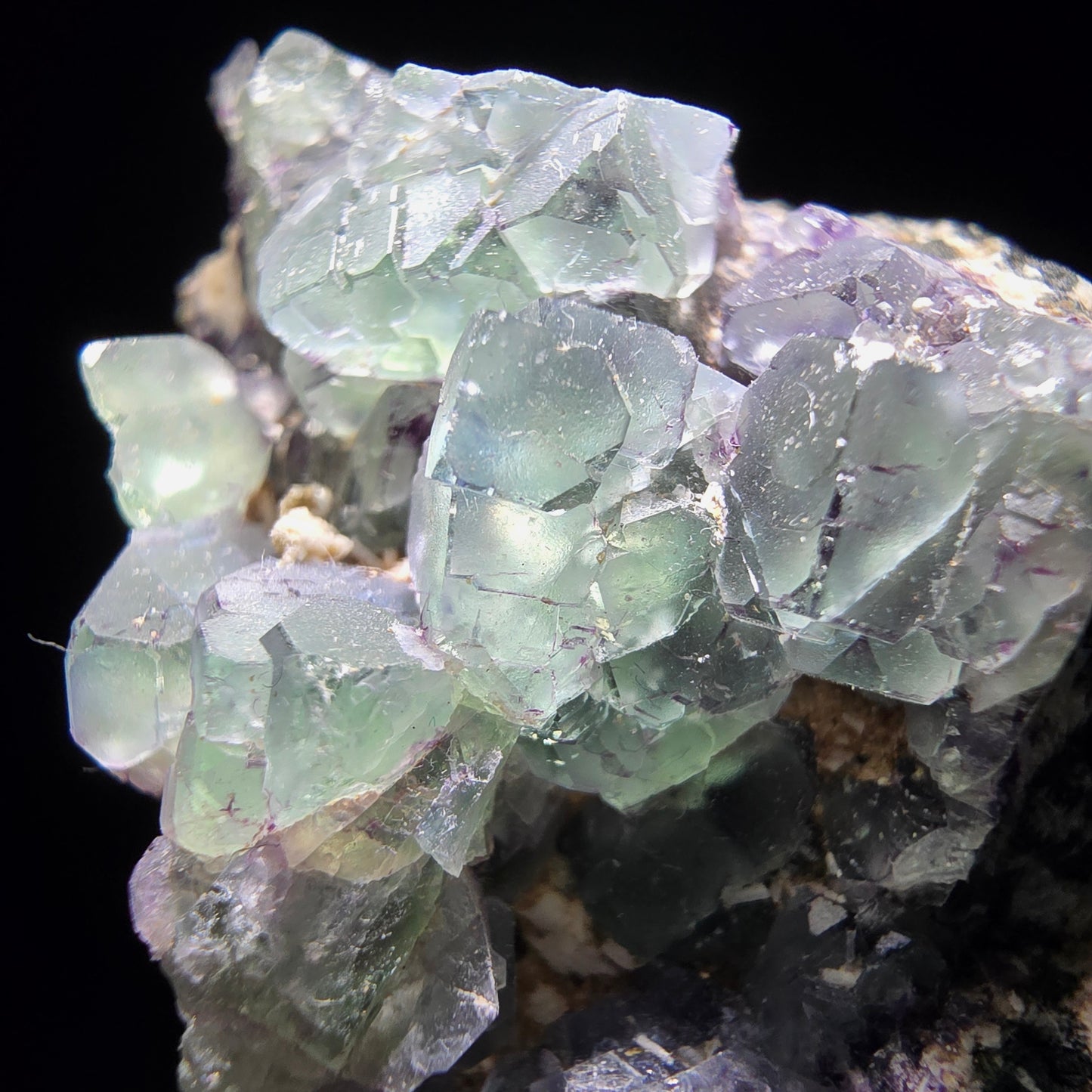 Zonare Fluorit Muskovit Schörl Orthoklas Stufe Erongo Namibia 56*42*29mm
