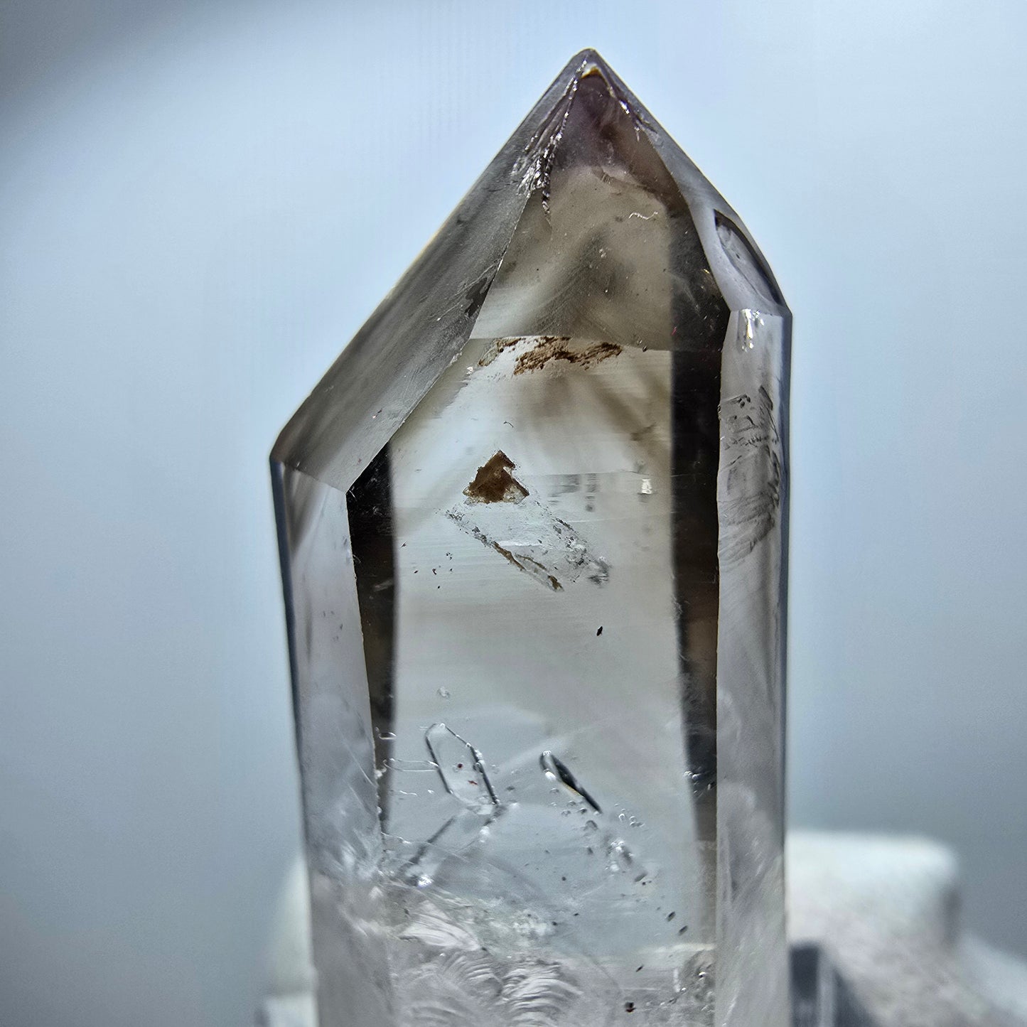 Enhydro Phantom Smoky Quartz Scepter, 1x Bubble Goboboseb, Namibia 39*15*11mm