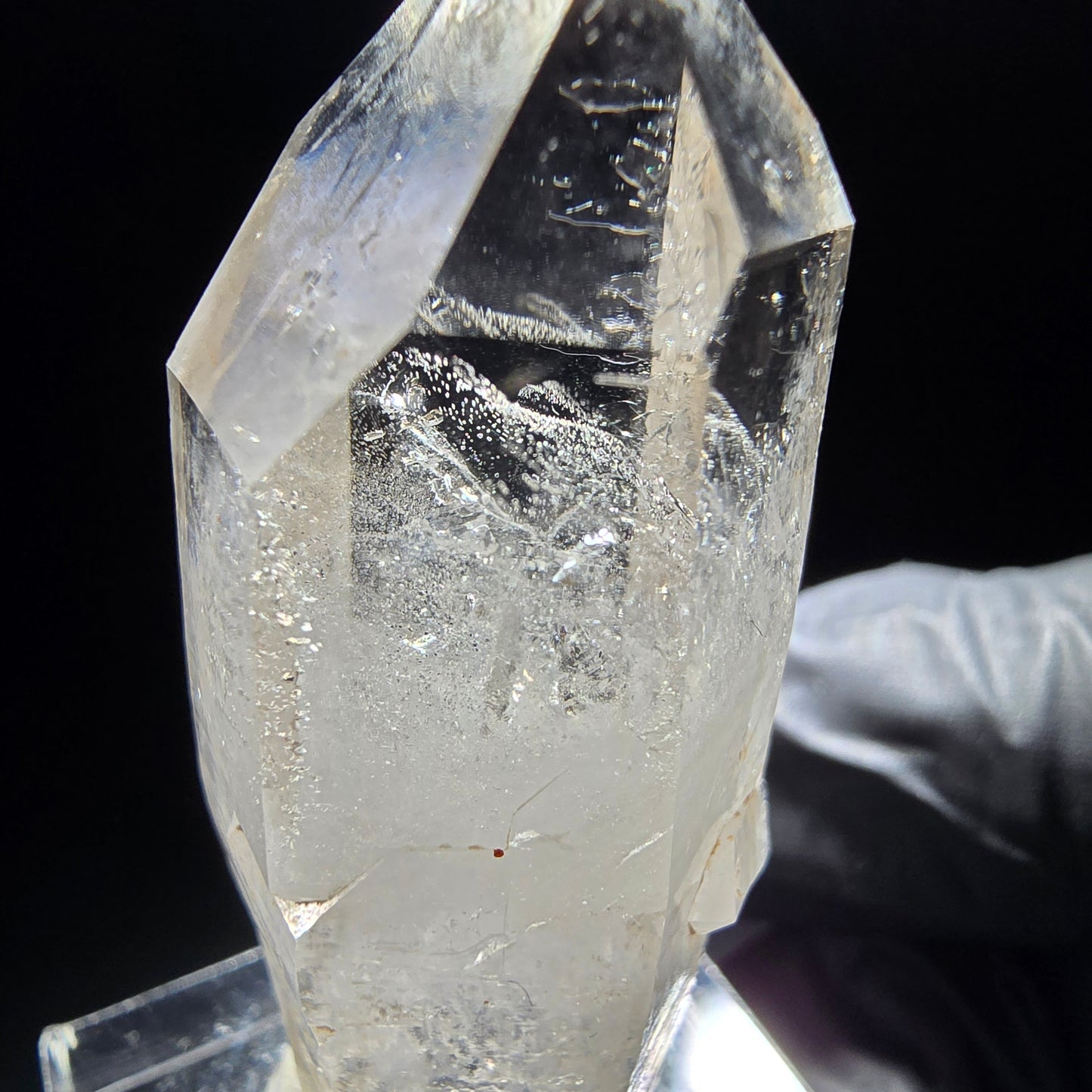 Klare Phantom Rauchquarz Zepter Spitze Goboboseb, Namibia 47*19*16mm Sammlung