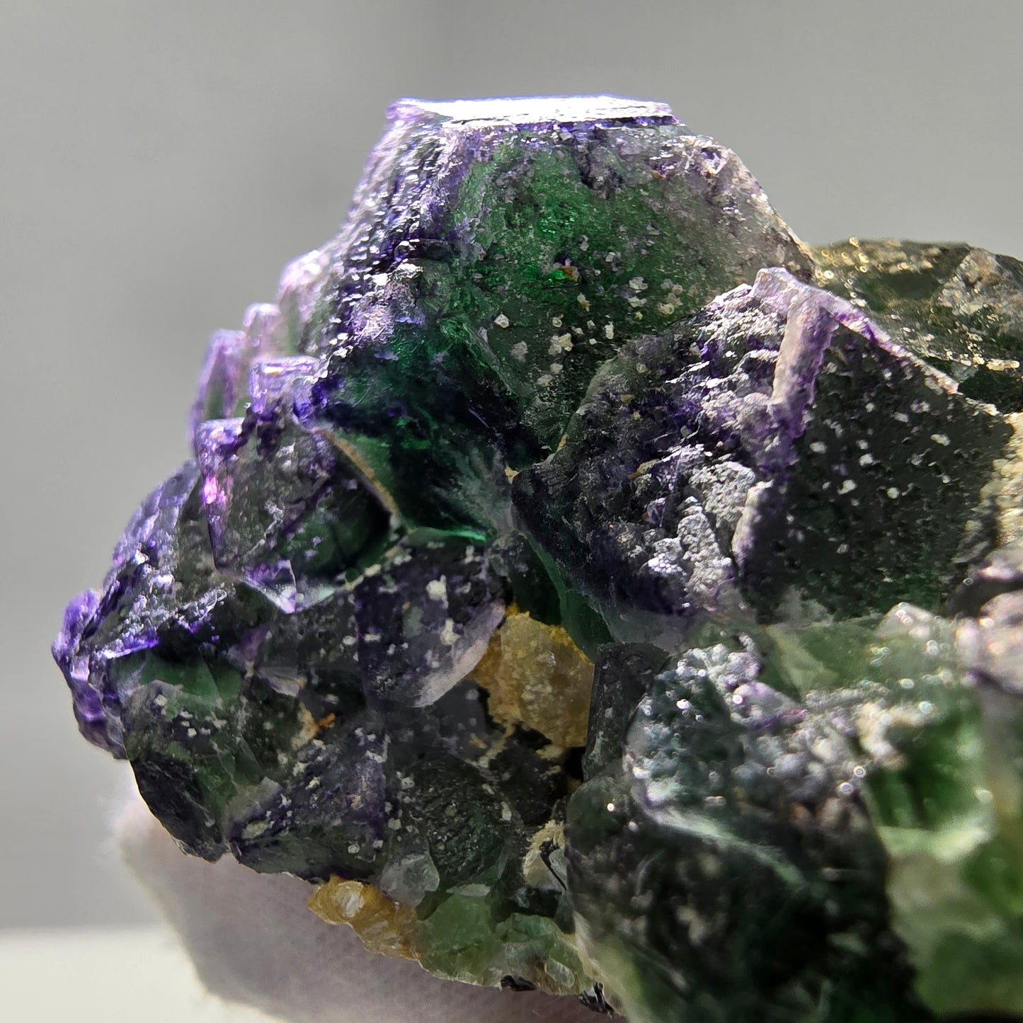 Phantom Fluorit Würfel Stufe grün lila Erongo, Namibia 67*40*35mm Sammlung