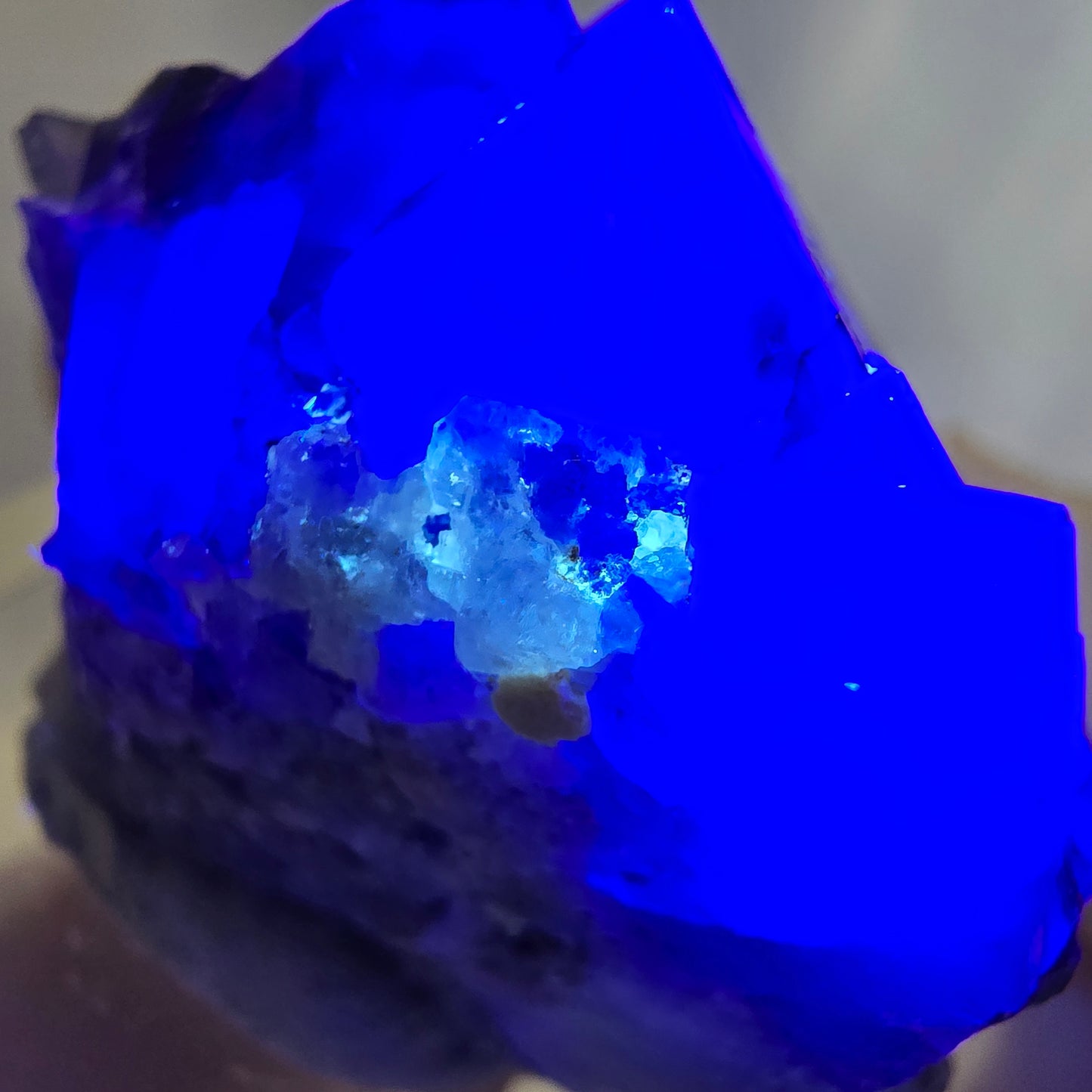 Phantom Fluorit Würfel Stufe, parkettiert grün lila Okorusu, Namibia 39*32*20mm
