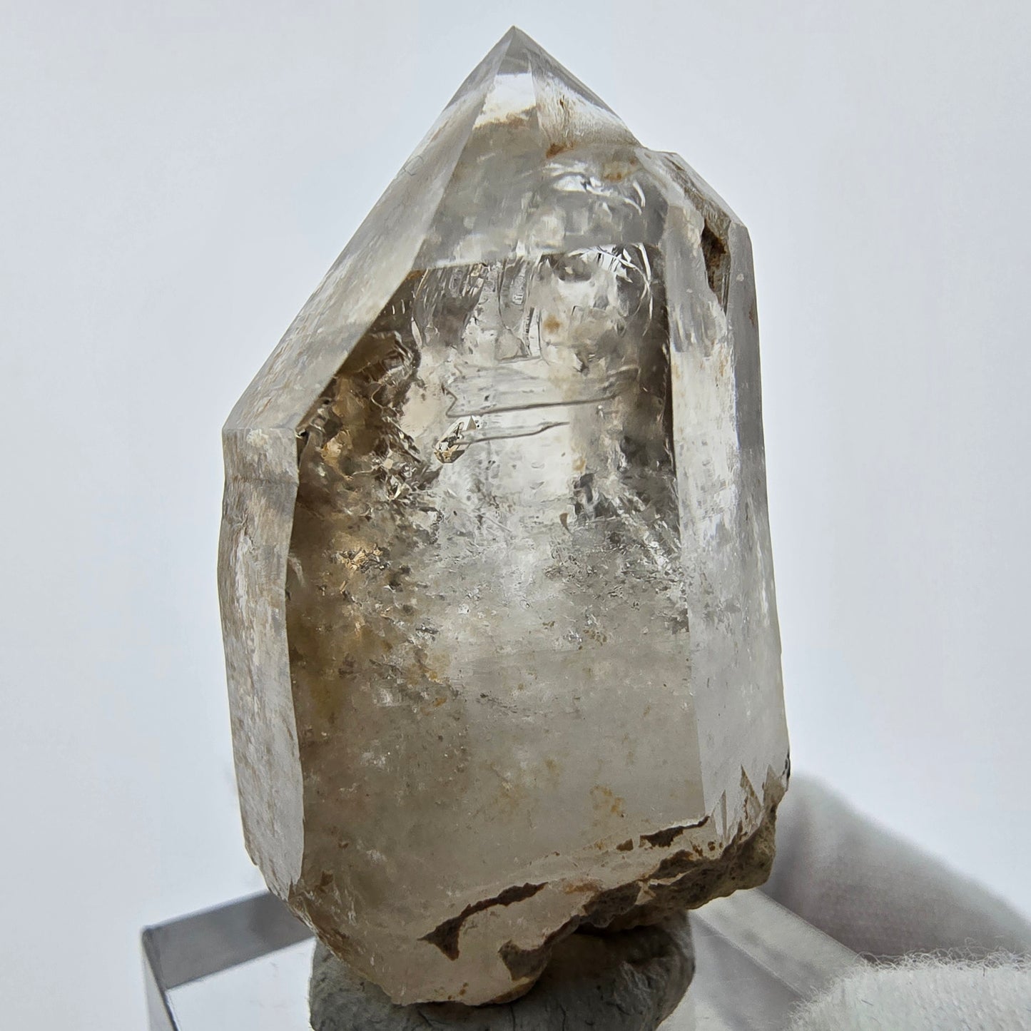 Enhydro Phantom Rauchquarz Doppelender 1x Blase Goboboseb, Namibia 41*21*19mm
