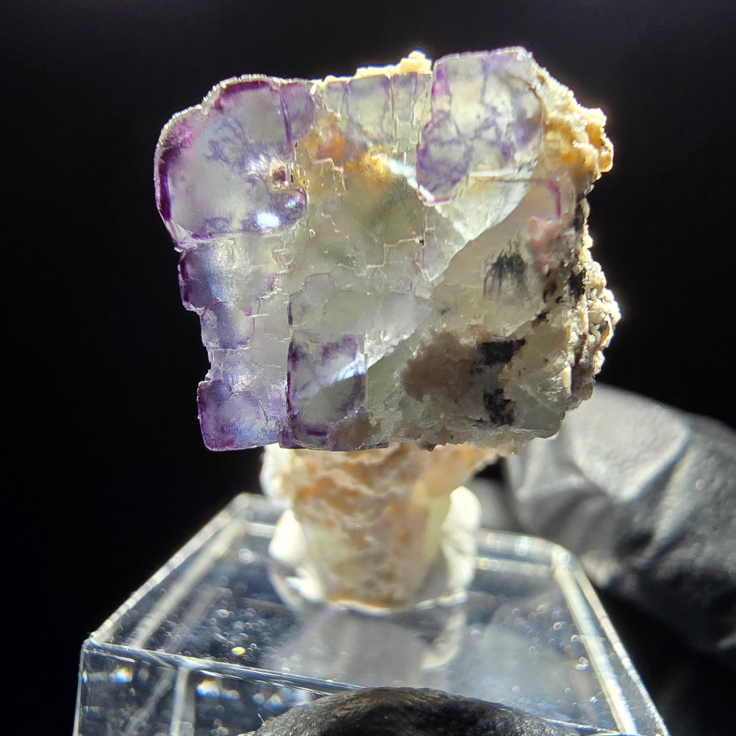 Cubes de fluorite Zonar rares, stade orthoclase, Erongo namibie, Collection 35x21x18mm