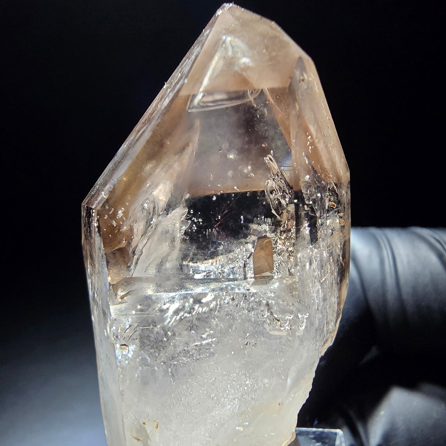 Klare Phantom Rauchquarz Zepter Spitze Goboboseb, Namibia 48*27*19mm Sammlung