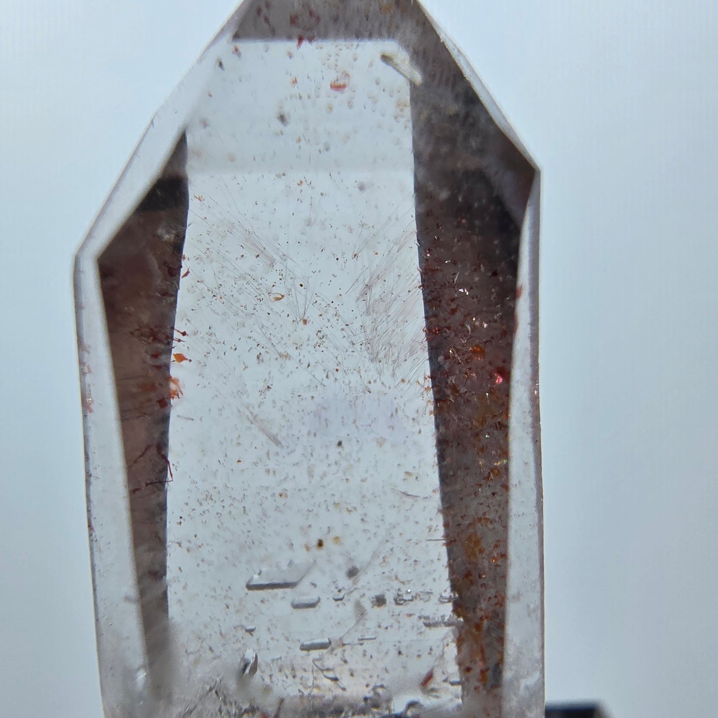 Améthyste fantôme avec hématite Goboboseb, Namibie 34 x 13 x 8 mm