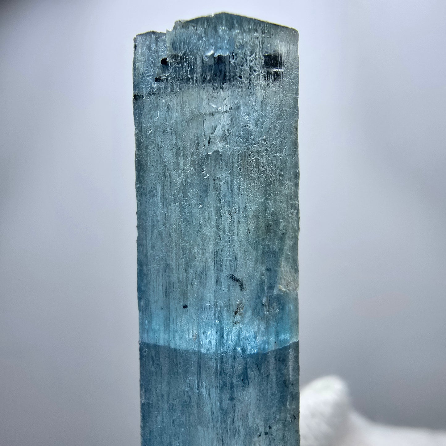 Seltener Aquamarin X mit Hyalit, Schörl Turmalin Erongo, Namibia 45*10*7mm