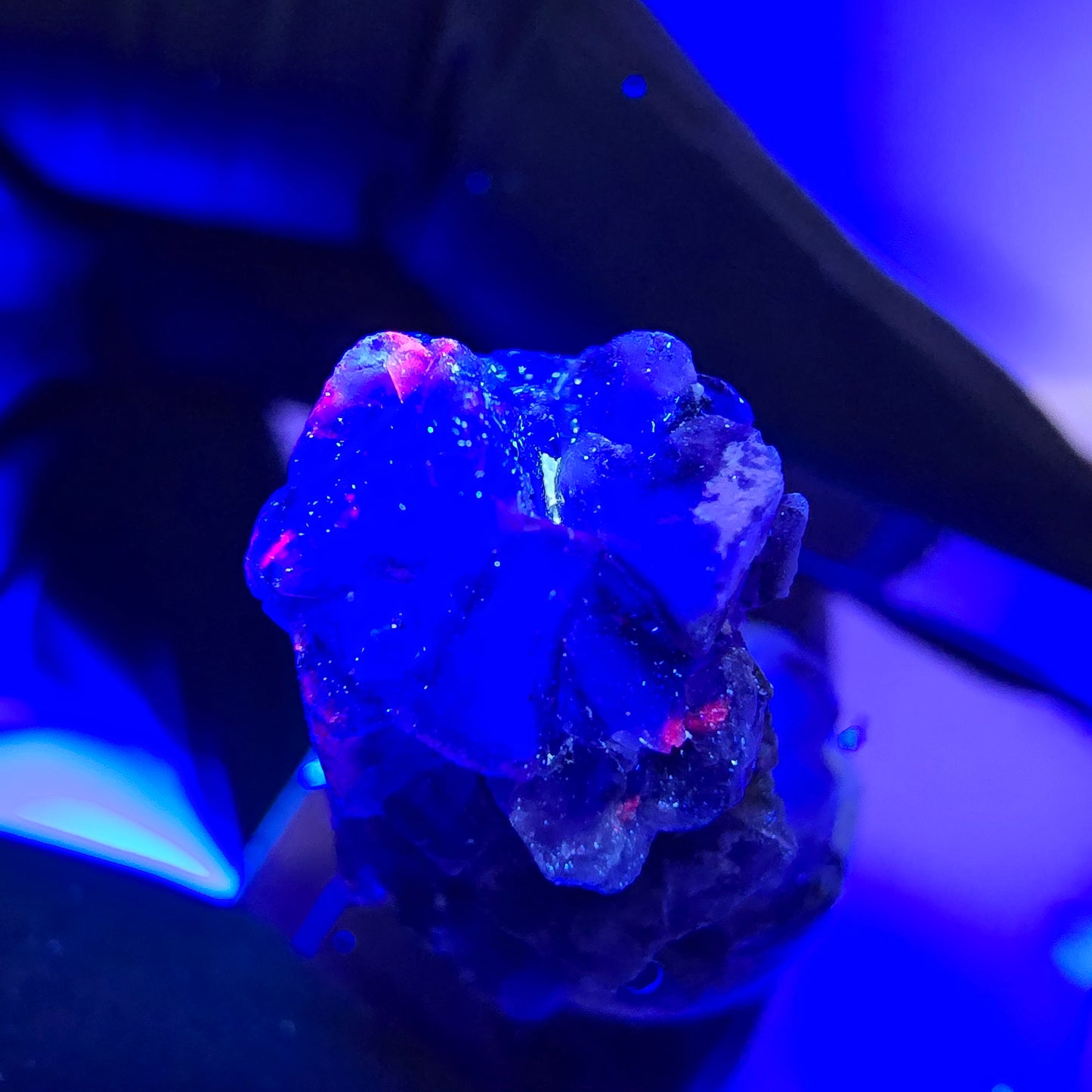 Cube de fluorite fantôme, spécimen de tourmaline scholle muscovite, Erongo, Namibie, 23 x 14 x 13 mm