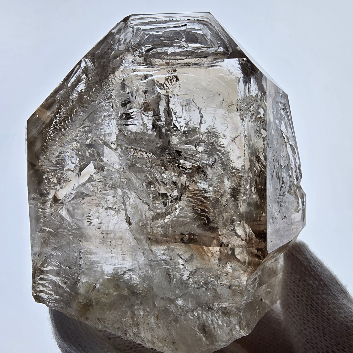 Skeleton Phantom Smoky Quartz Scepter Valentine Pocket Goboboseb Namibia 68*63*38mm