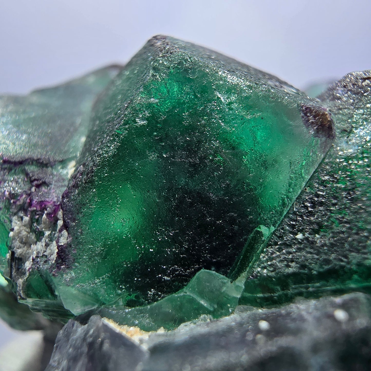 Rare Phantom Fluorite zonal, Schorl Tourmaline Hyalite Erongo, Namibia 79*70*56mm