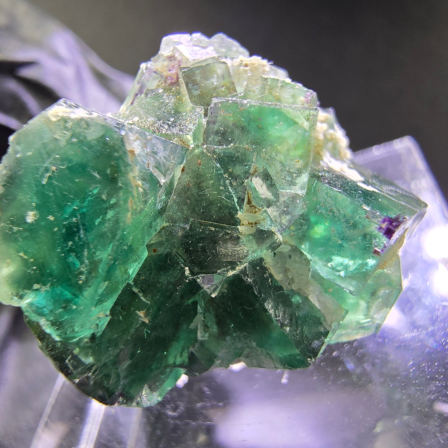 Sehr klare Phantom Fluorit XX Würfel Stufe grün 25*18*15mm aus Okorusu, Namibia