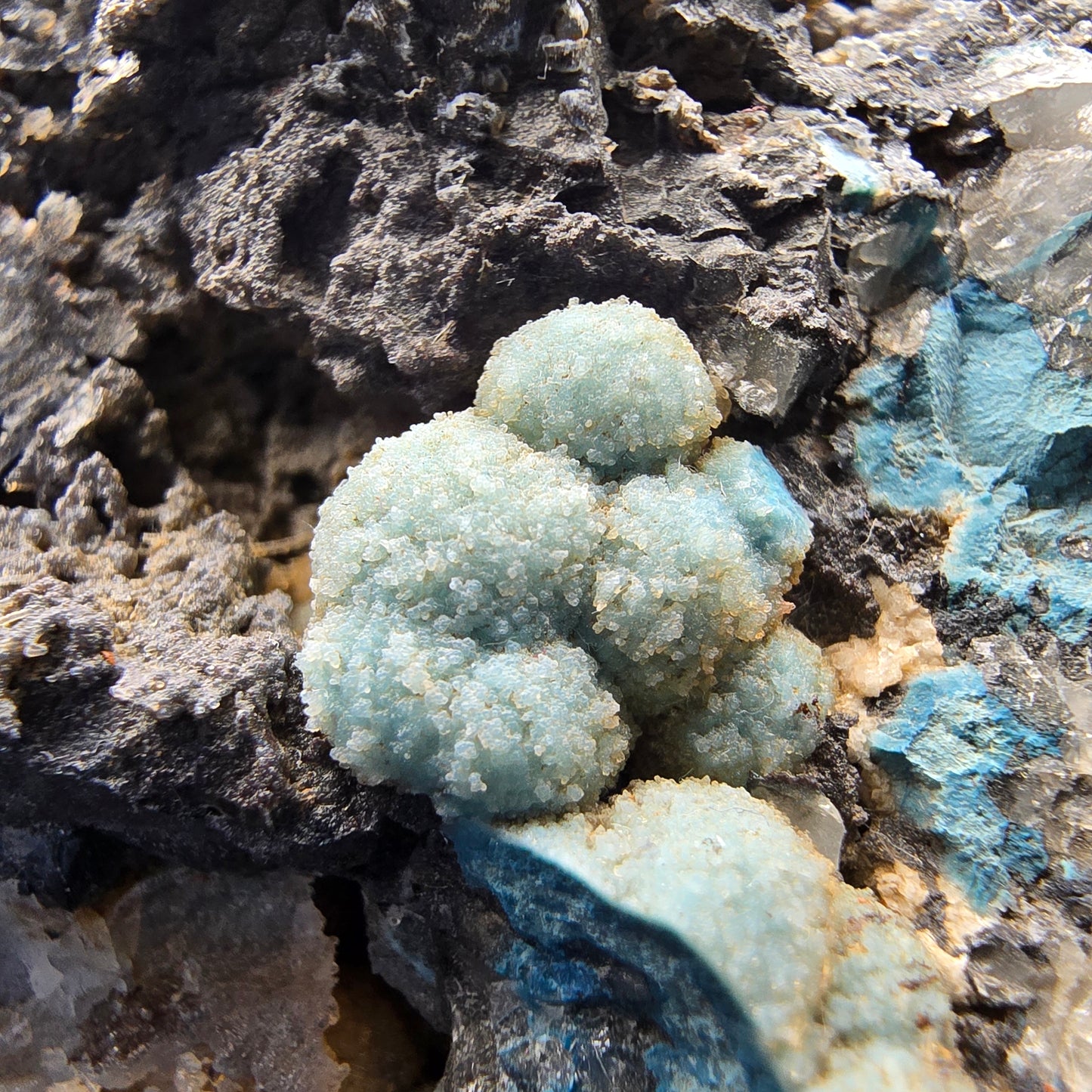 Seltene große Shattuckit Stufe blau Kaokoveld, Namibia 107*103*30mm Sammlung