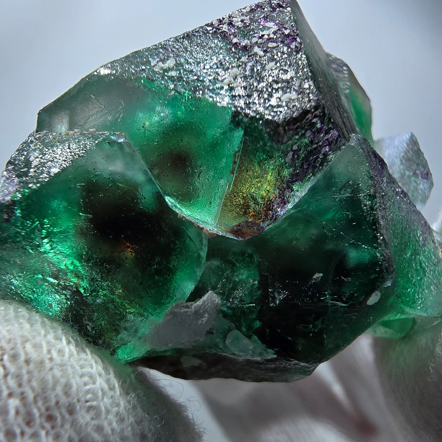 Clear Phantom Fluorite Cubes, Schorl Tourmaline Specimen Erongo, Namibia 44*37*32mm