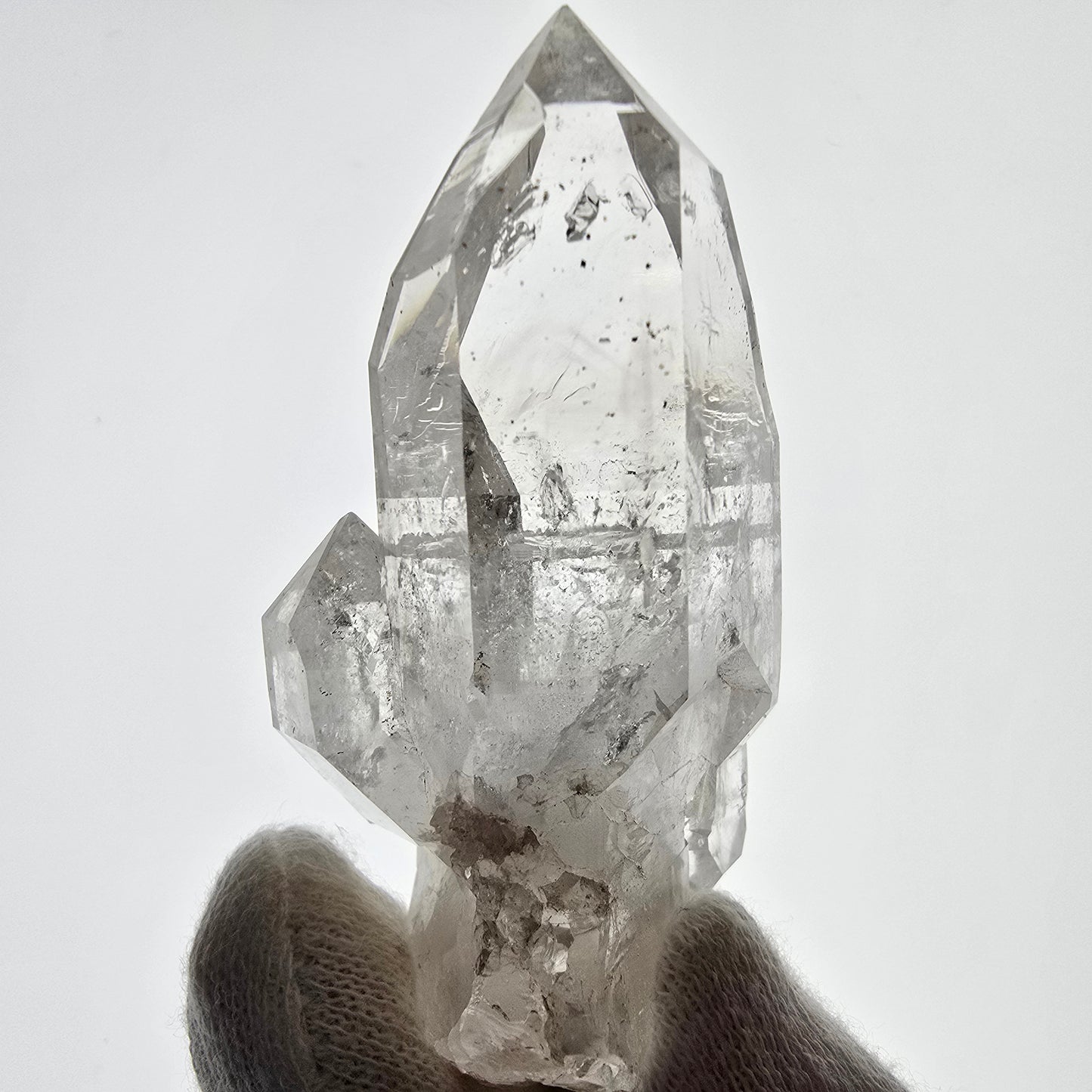 Gobo de poche Skeleton Phantom Smoky Quartz DT Zepter Valentine. Namibie 71 x 33 x 35 mm
