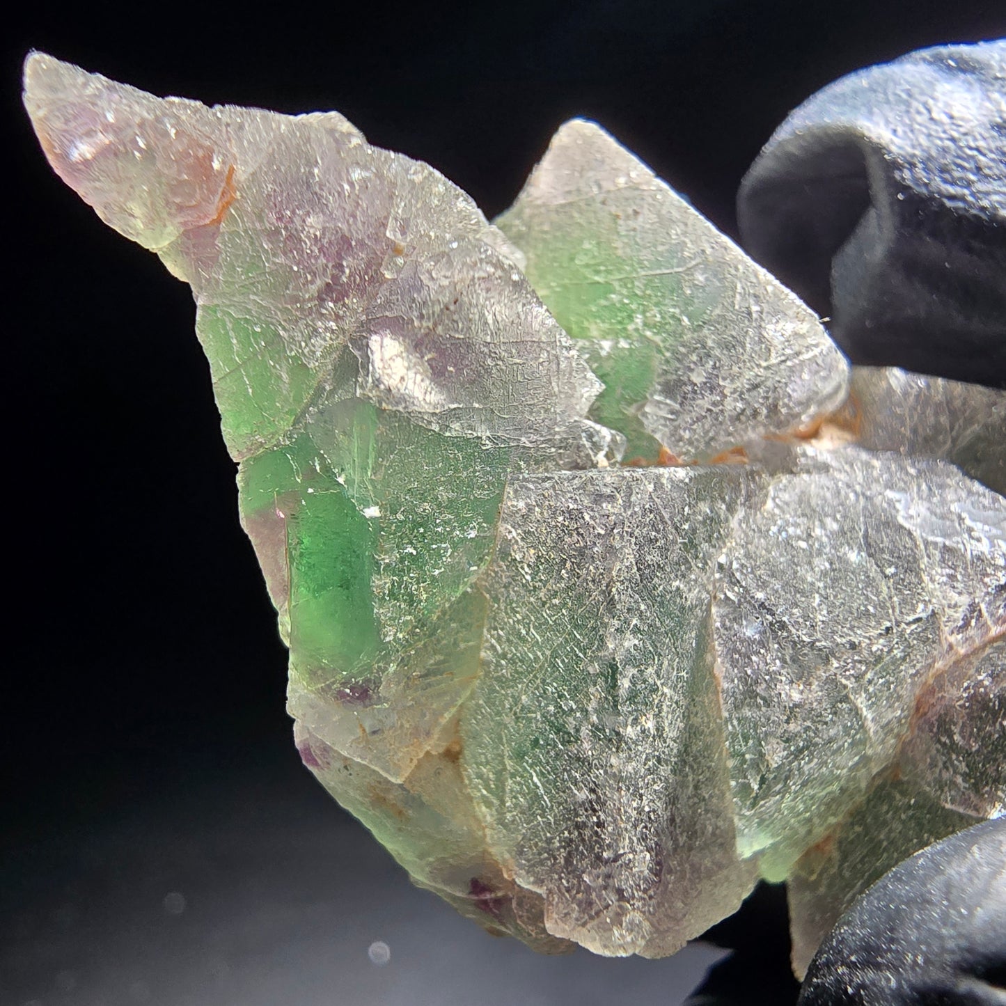 Phantom Fluorite Cube Tier Vert Violet Okorusu, Namibie 46*29*12mm Collection