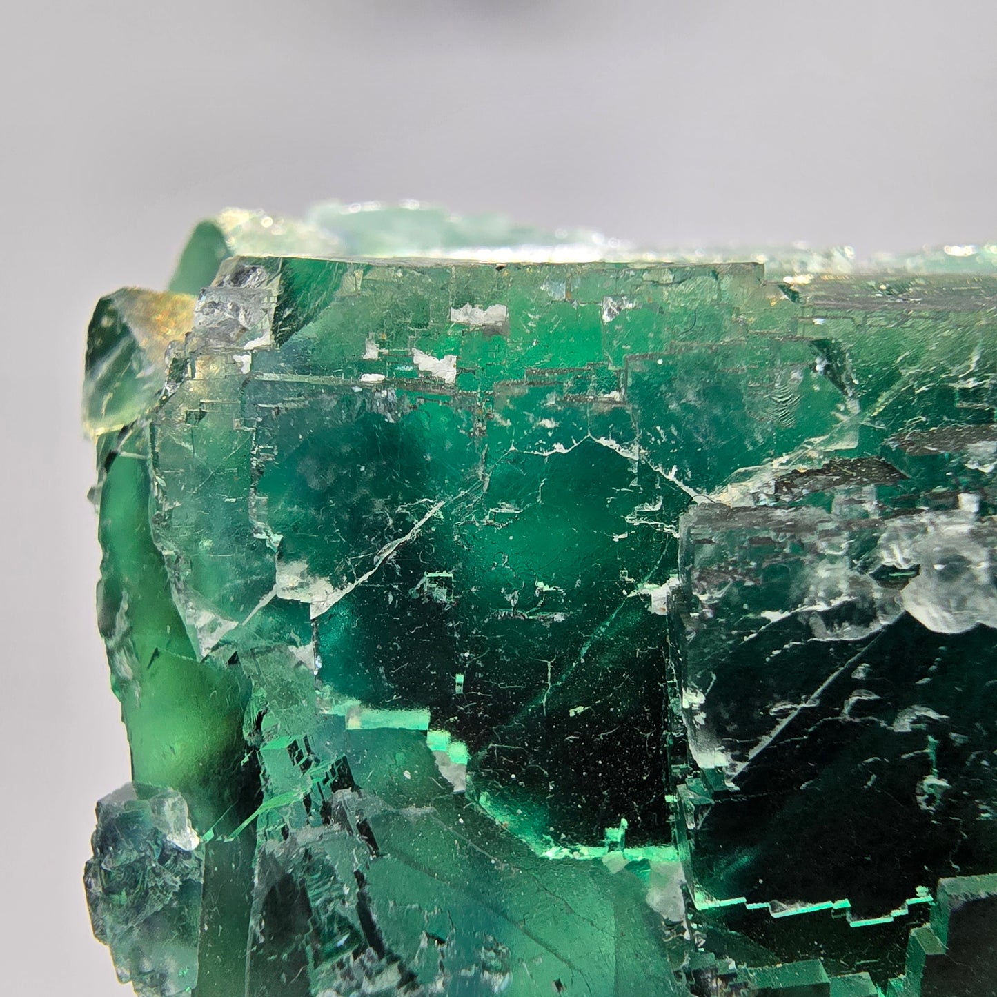 Große Phantom Fluorit Würfel Stufe grün gelb Okorusu Namibia 73*67*38mm Sammlung