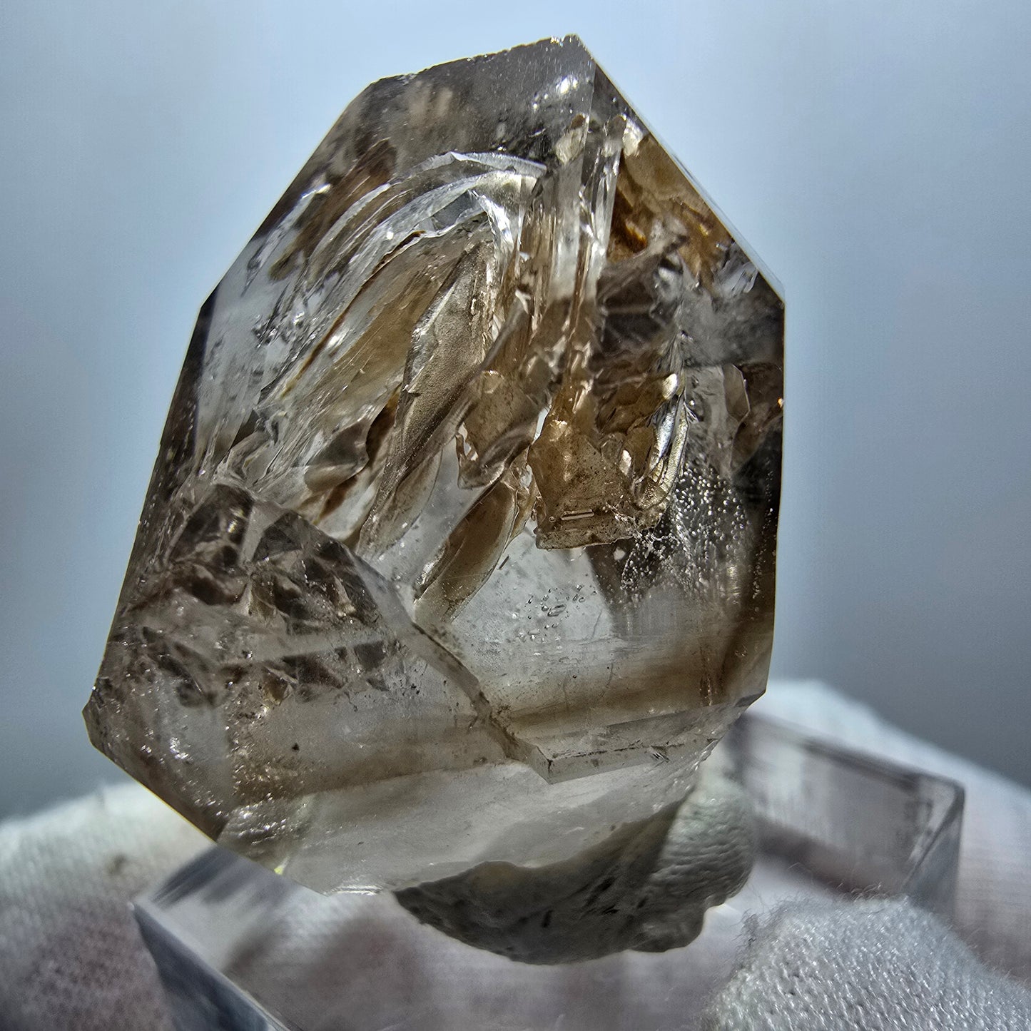 Phantom Rauchquarz Fenster Zepter Kristall Goboboseb, Namibia 34*28*27mm