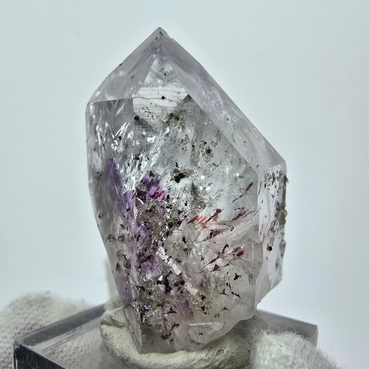 Harlequin Phantom Amethyst with Prehnite Streep Mine Goboboseb Namibia 38*23*23mm