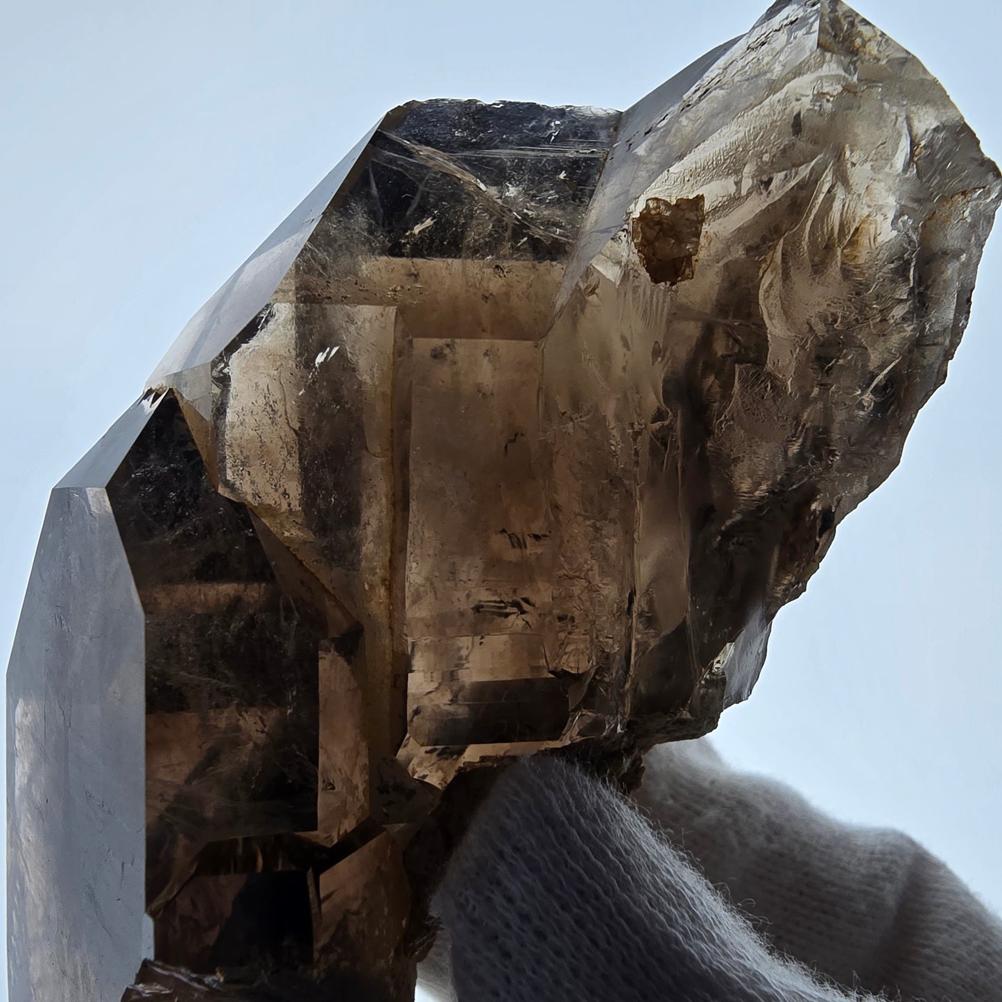 Skeleton Phantom Smoky Quartz Scepter Cluster Valentine Pocket, Namibia 98*54*46mm