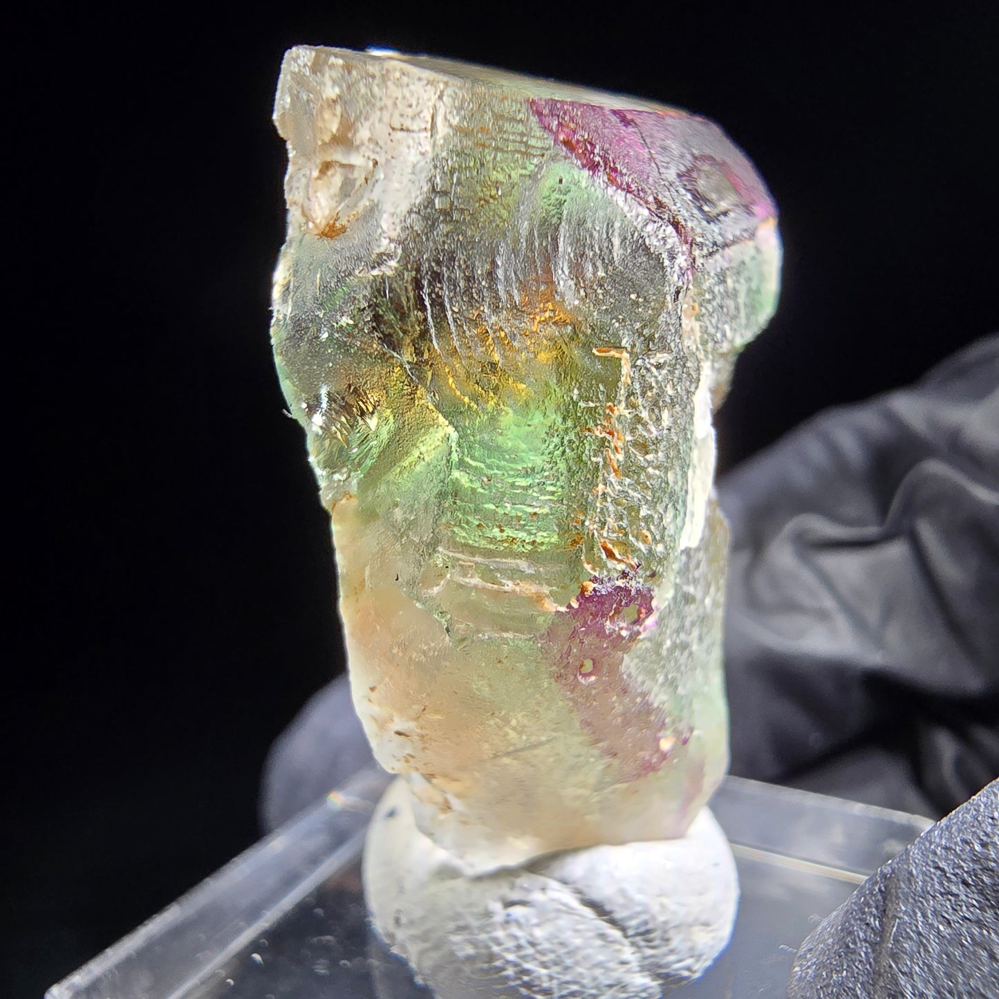 Klare zonare Fluorit Stufe lila grün braun Erongo, Namibia 37*23*15mm Sammlung