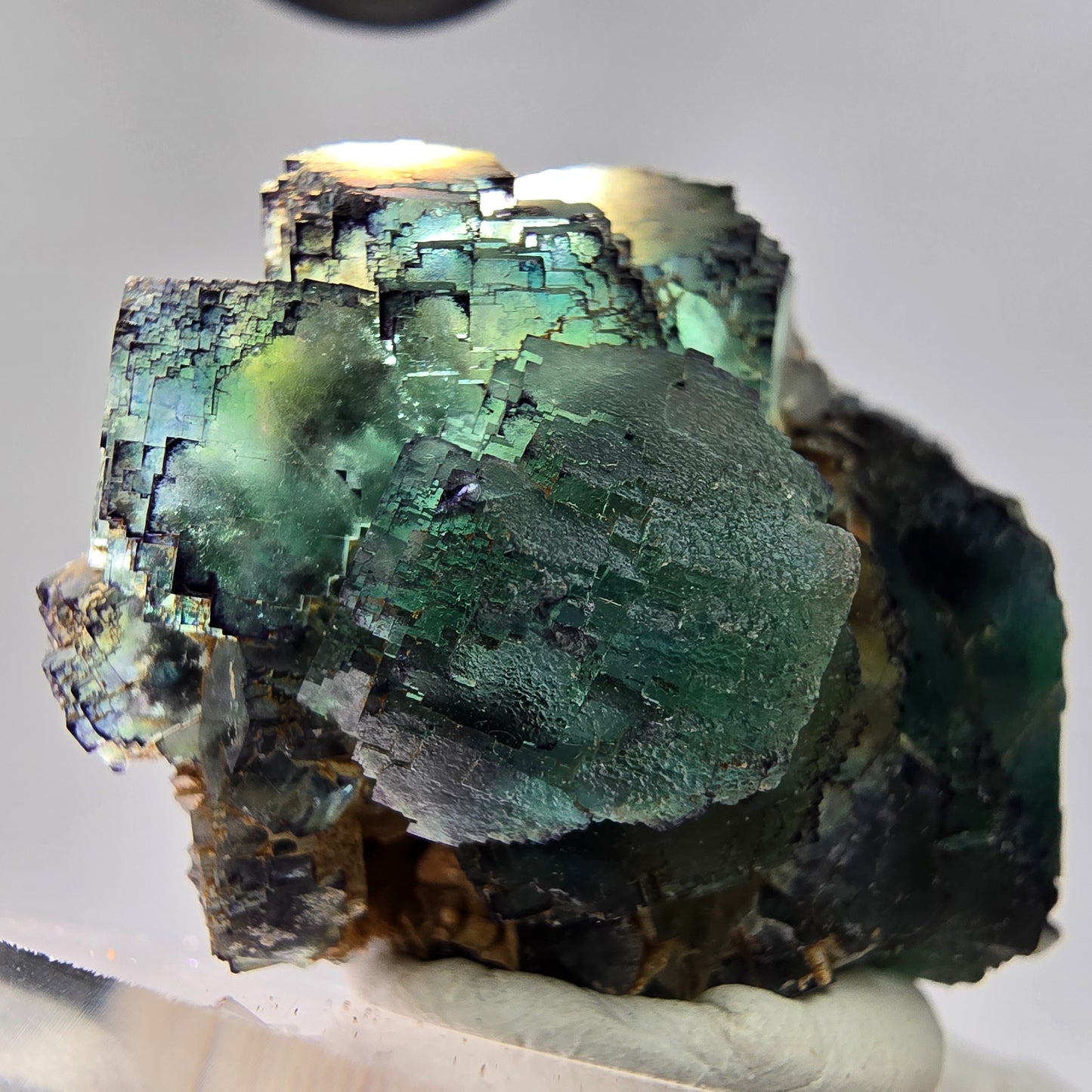 Phantom Fluorit Würfel Stufe grün lila gelb gestuft Okorusu, Namibia 55*33*32mm