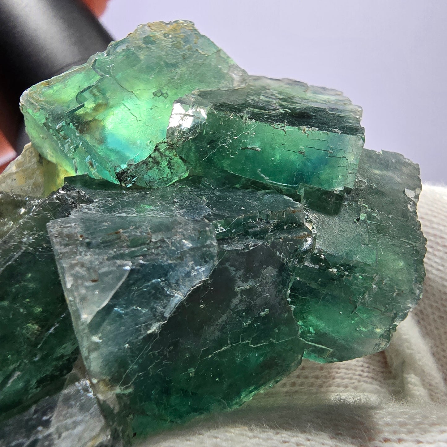 Rare Phantom Fluorite Cube Specimen Parquetted Green Okorusu Namibia 68*47*25mm