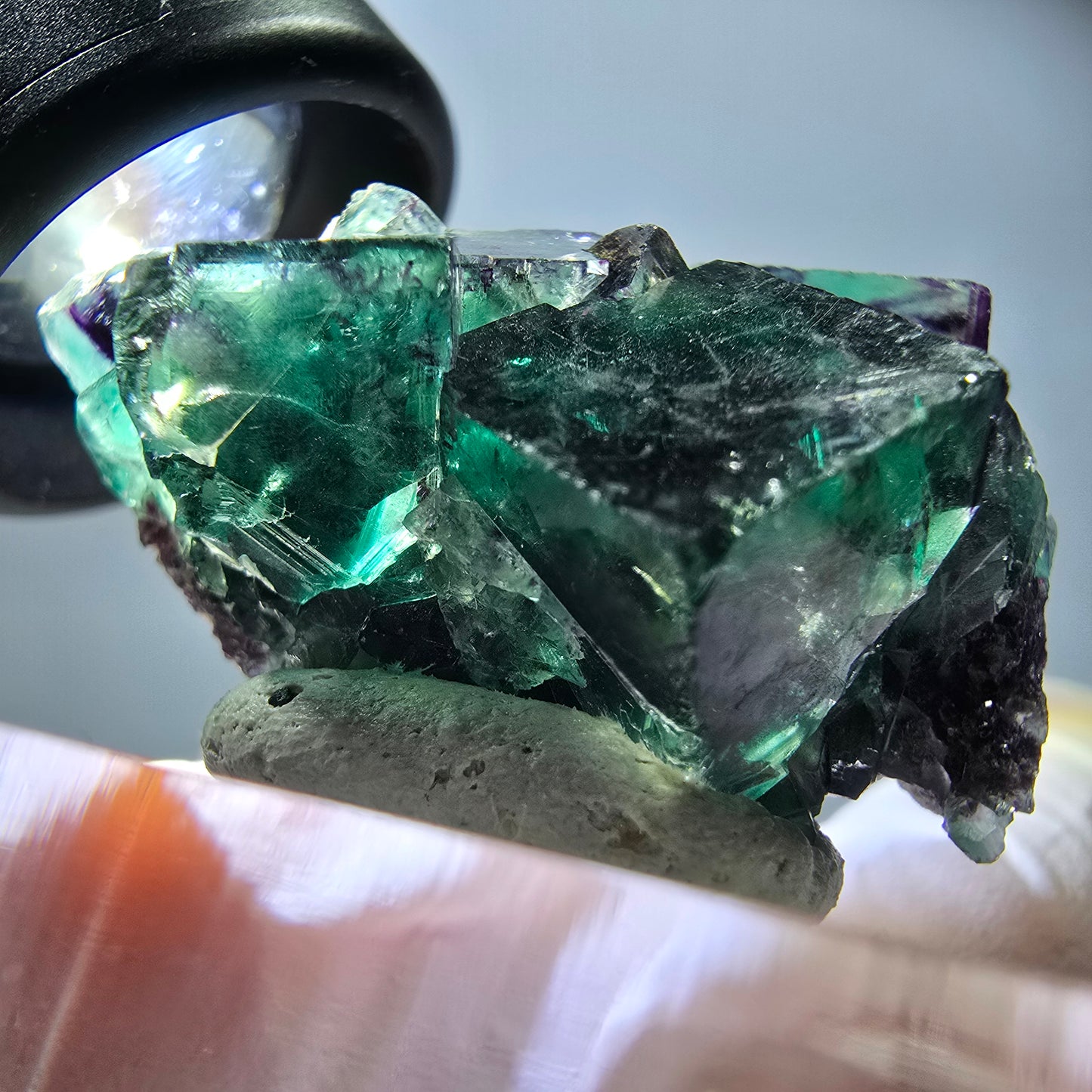 Rare Fluorite Cube Specimen, green purple Okorusu, Namibia 42*25*17mm