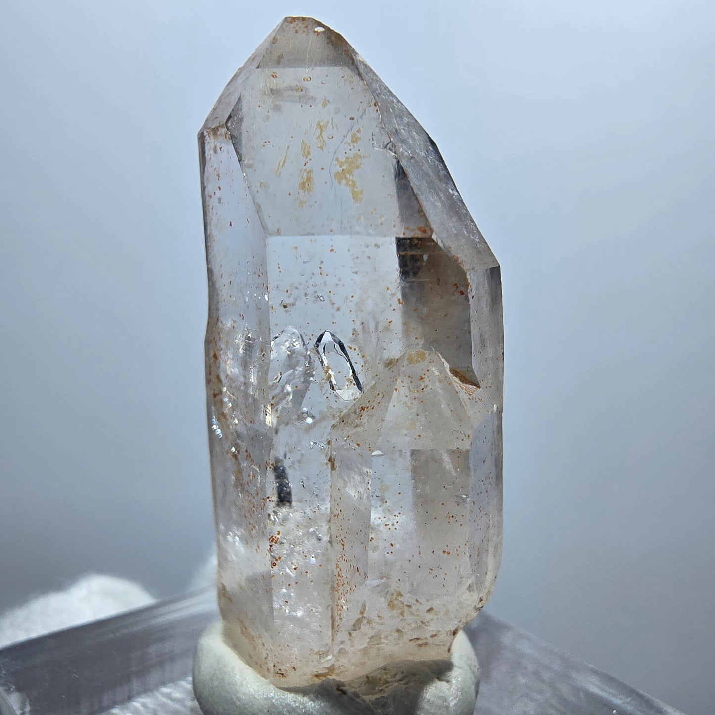 Enhydro Phantom Smoky Quartz Scepter, 1x Bubble Goboboseb, Namibia 33*17*11mm