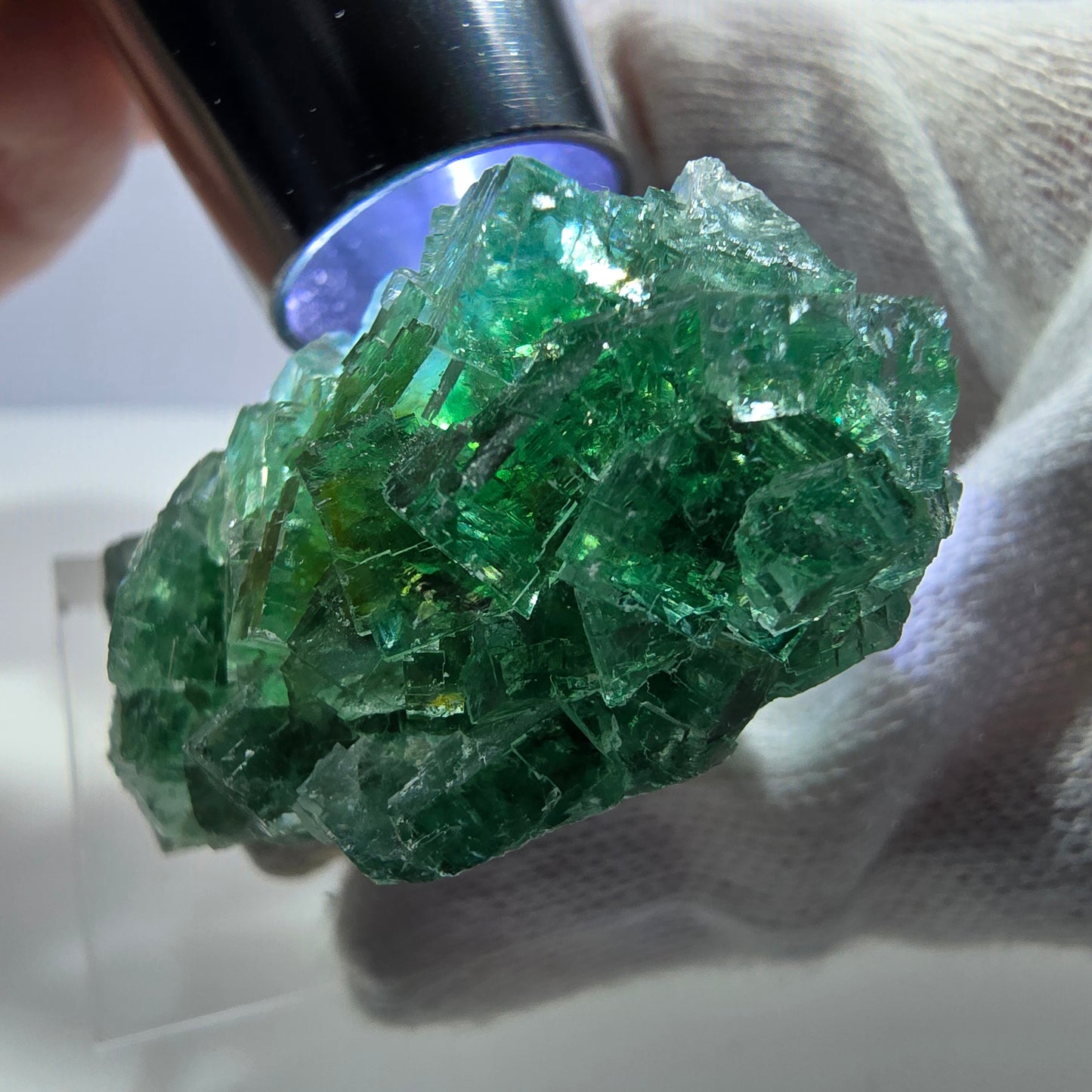 Phantom Fluorite Cube Stepped Green Okorusu, Namibia 49*33*22mm