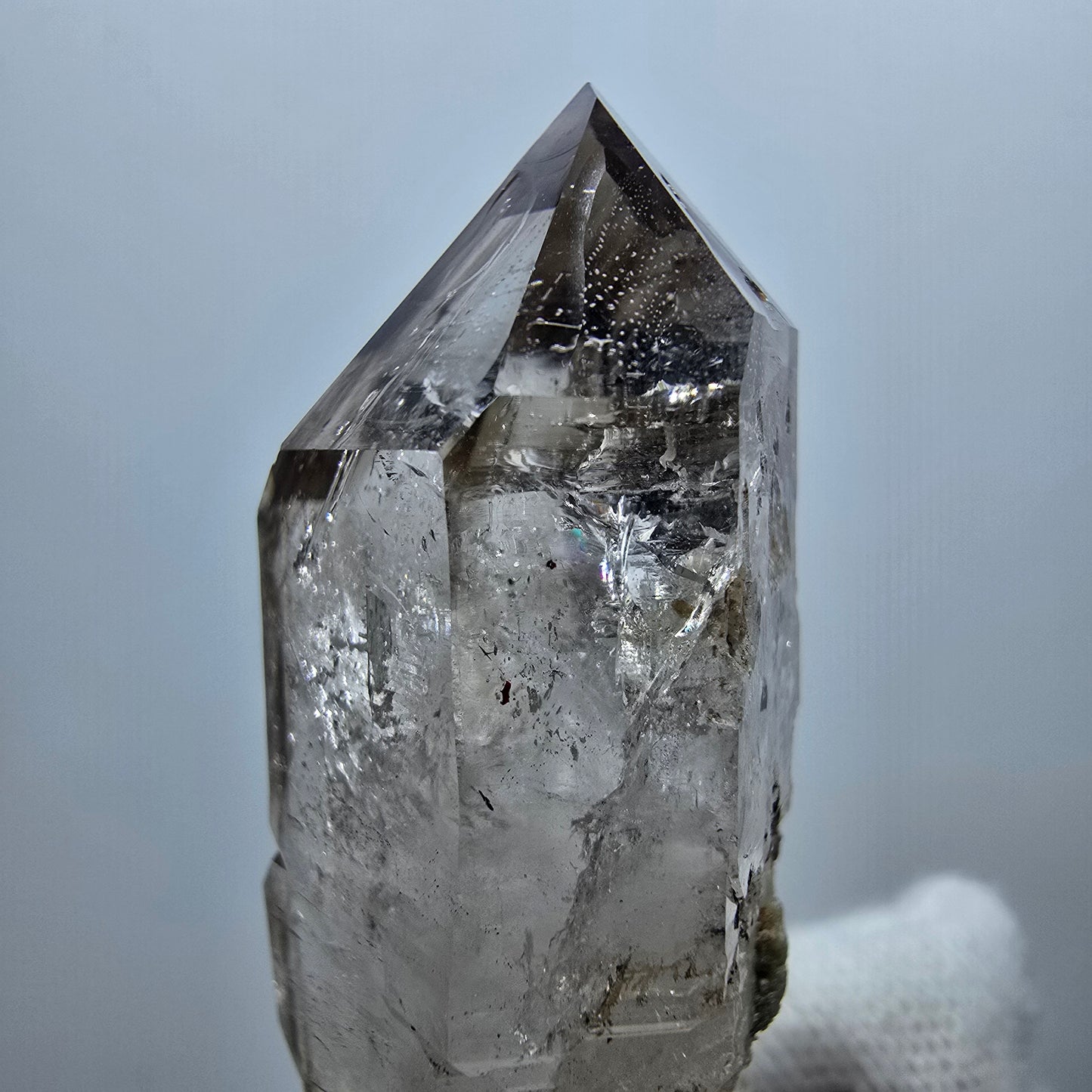 Klare Phantom Rauchquarz DT Zepter Spitze Goboboseb, Namibia 51*25*20mm