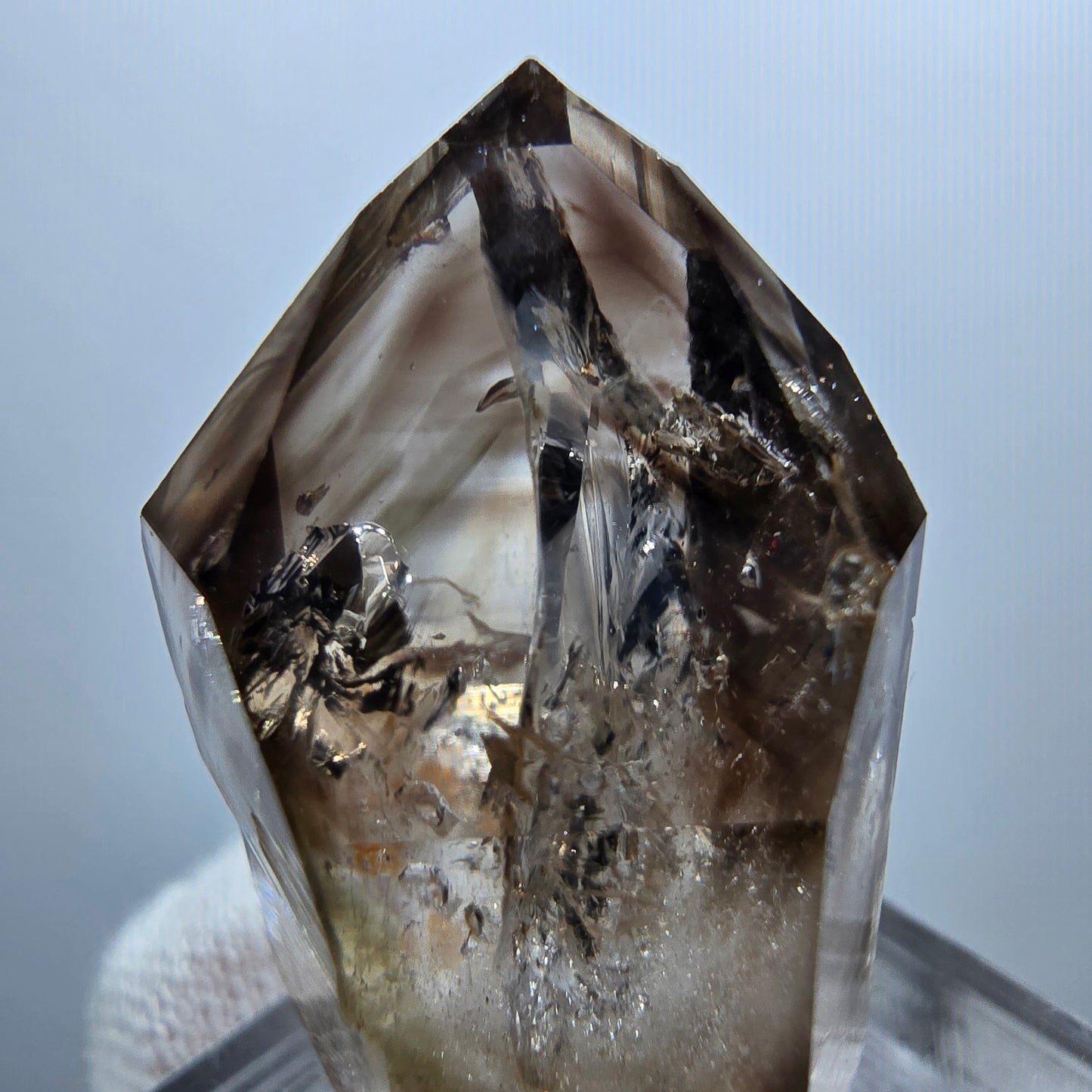 Enhydro Phantom Smoky Quartz Scepter, 2x Bubble Goboboseb, Namibia 33*19*17mm
