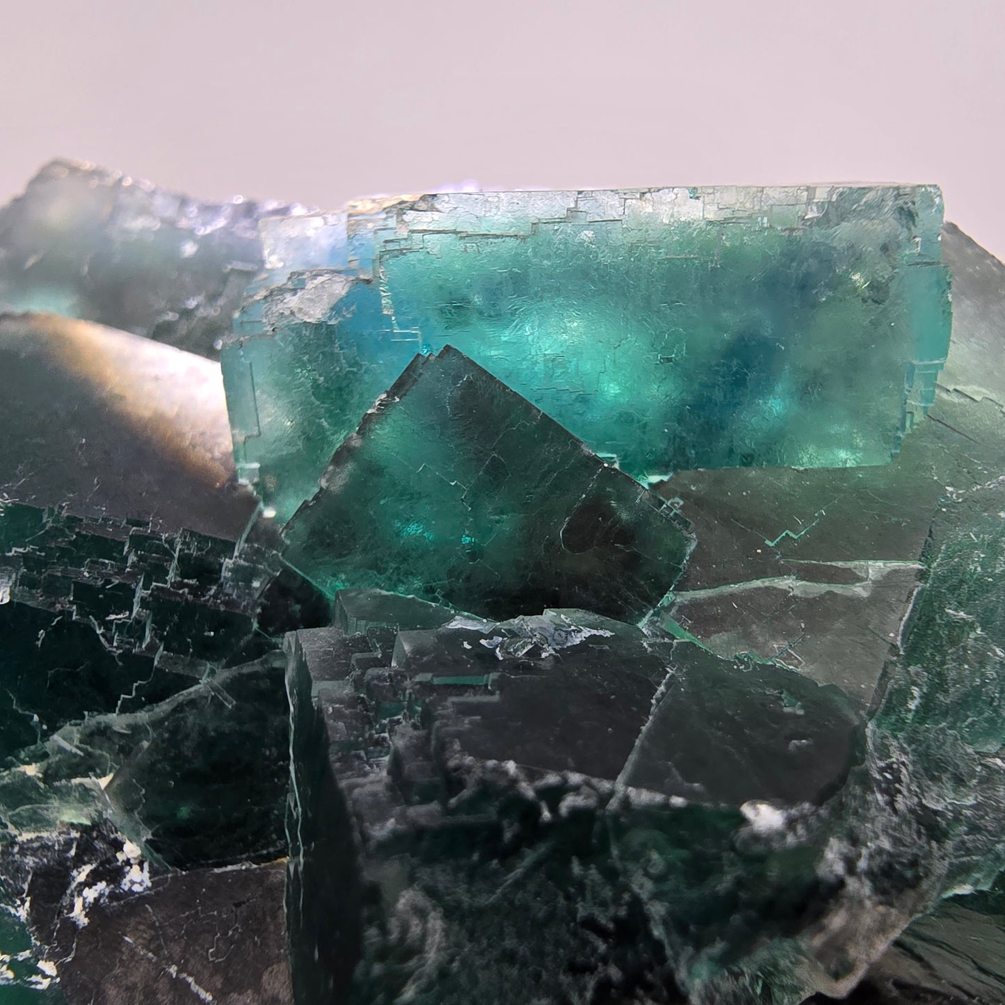 Große Phantom Fluorit Würfel Stufe grün Okorusu, Namibia 97*92*67mm Sammlung