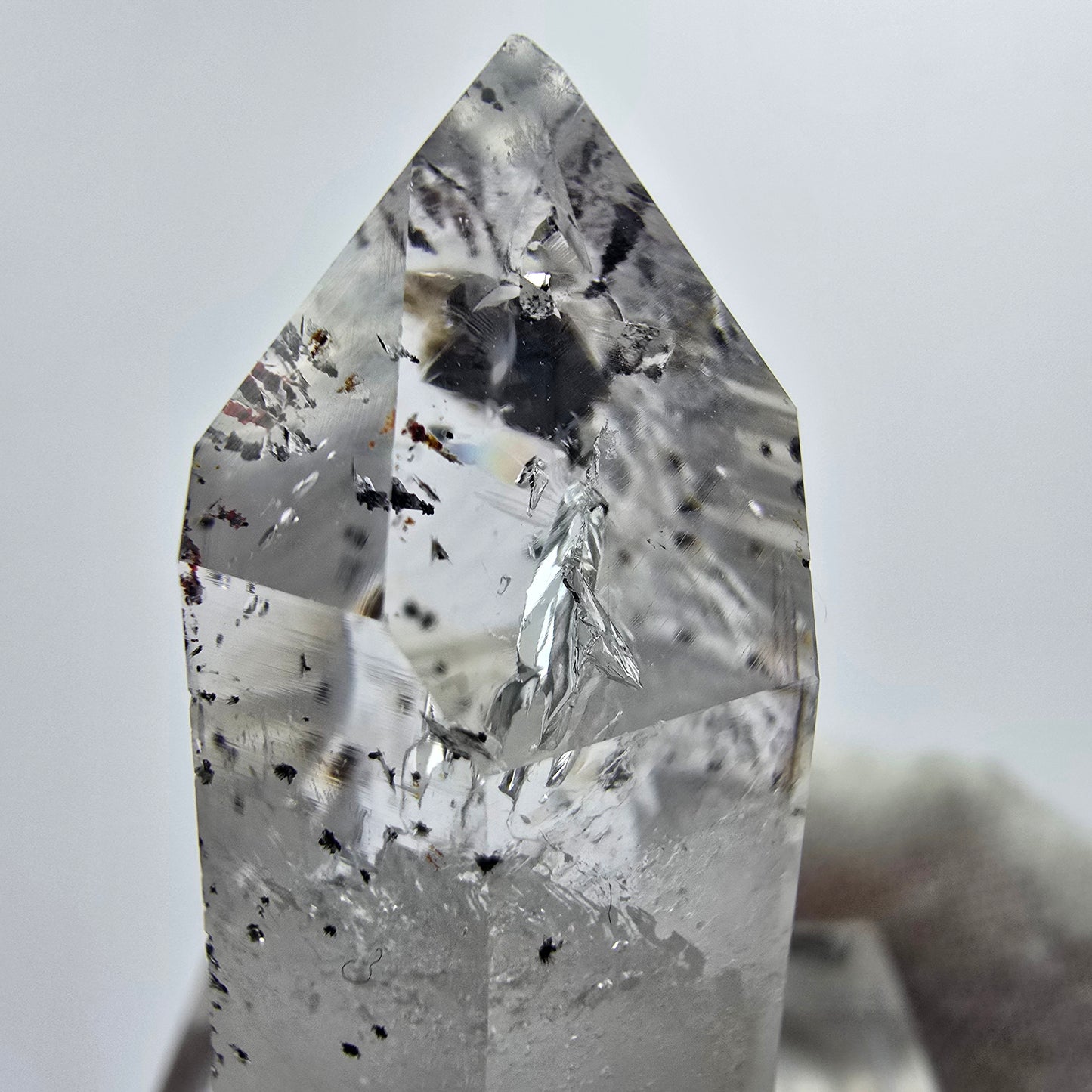 Harlekin Phantom Quarz Kristall Streep Mine Goboboseb Namibia 37*15*13mm